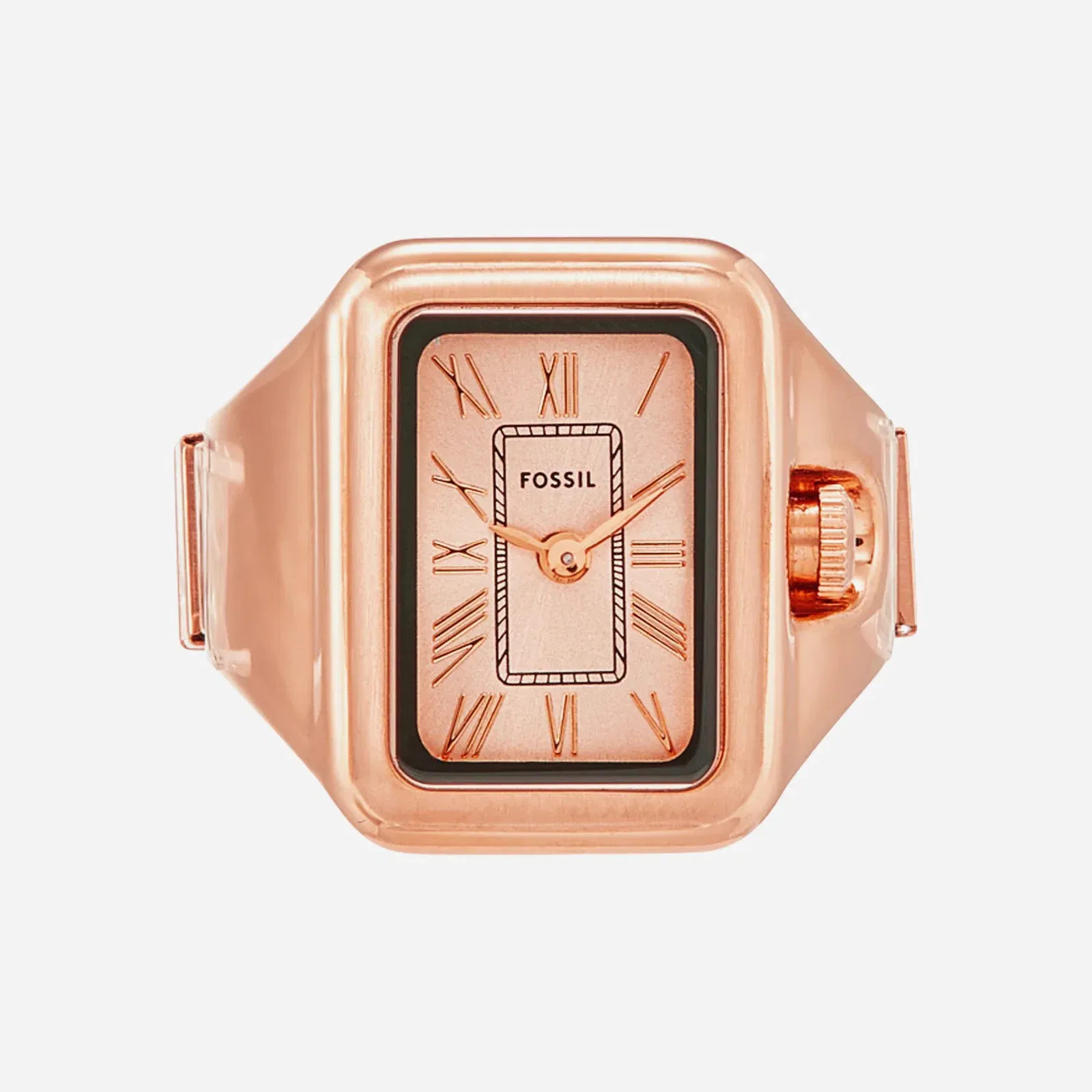 Fossil Raquel Ring Rose Gold Dial Rose Gold-Tone Stainless Steel Watch
