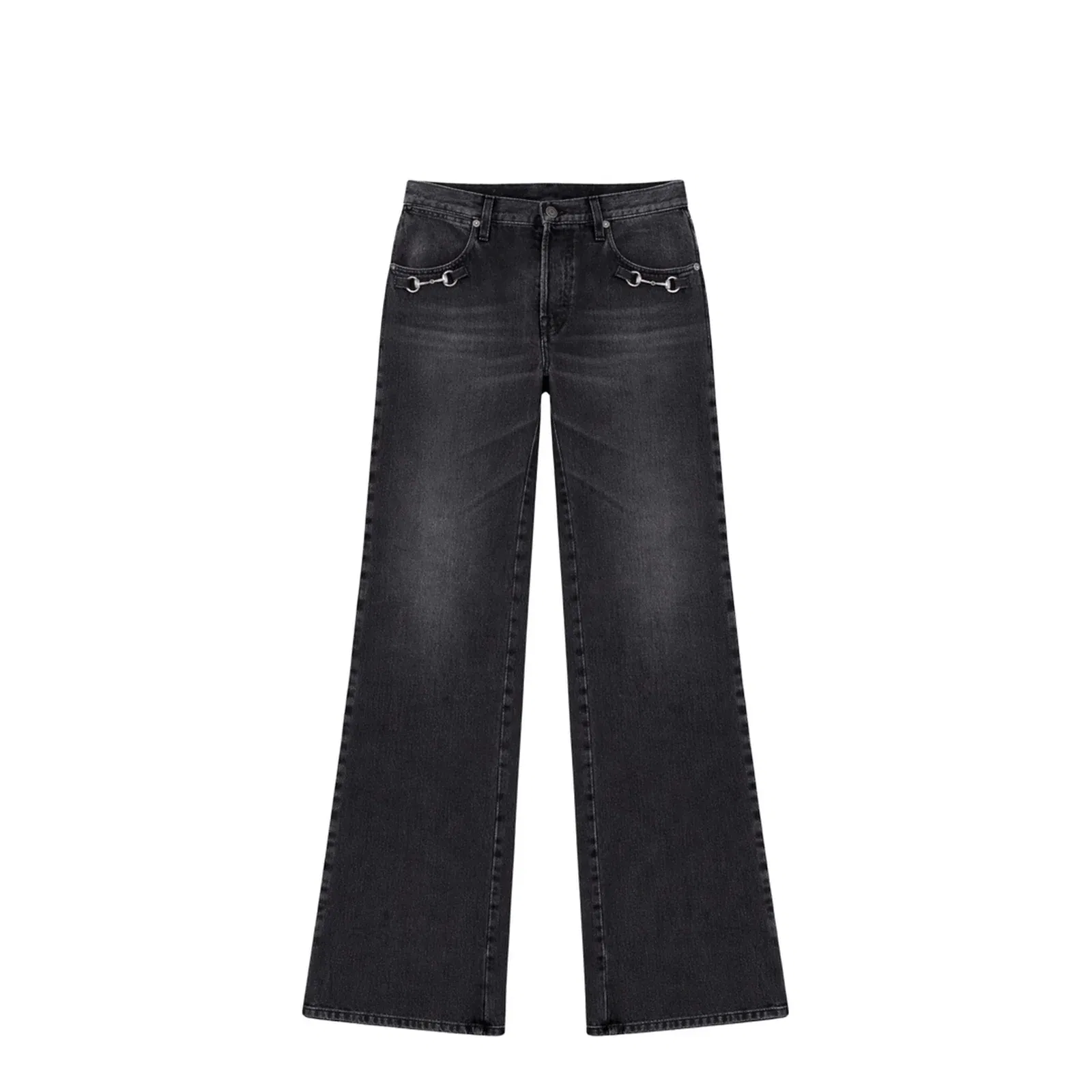 Denim Jeans with Horsebit Detail