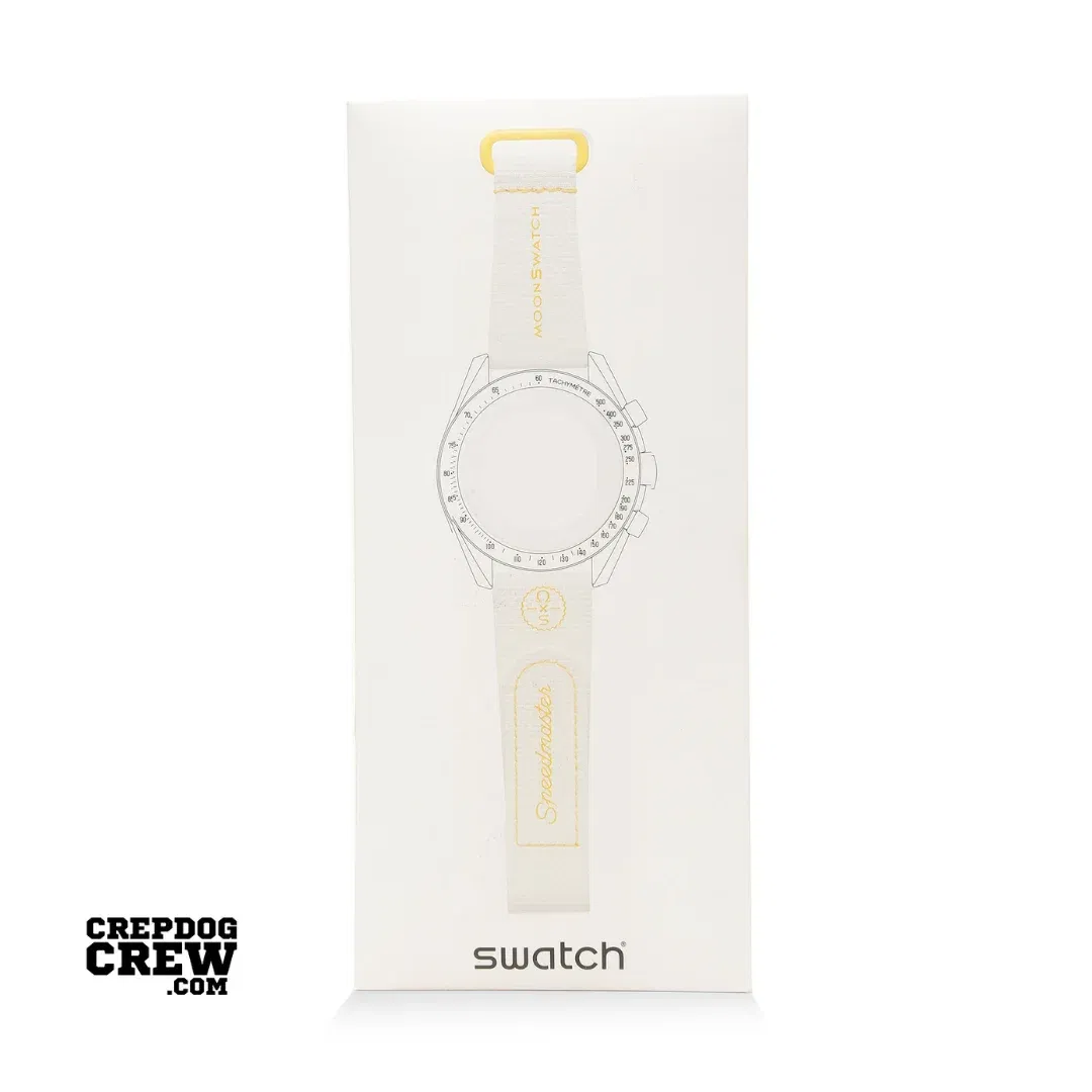 Swatch x Omega Bioceramic Moonswatch White Yellow Rubber Straps