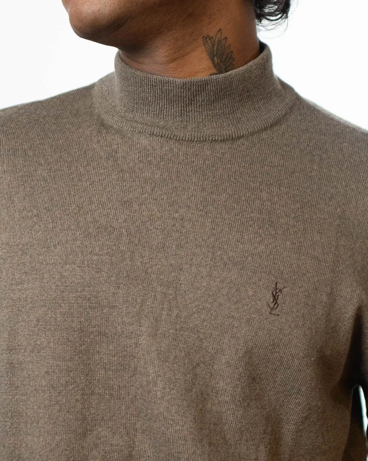 Yves Saint Laurent Vintage Turtleneck Sweater - Brown (M)