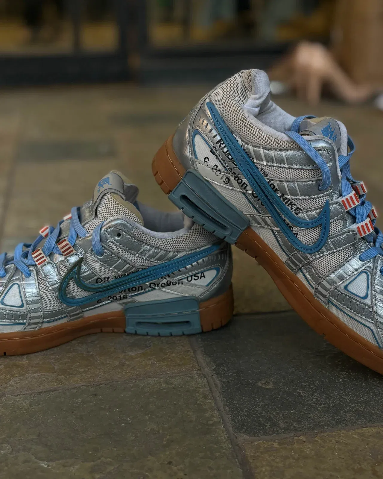 Nike X Off-White Air Rubber Dunk "University Blue" Sneakers (UK 9)