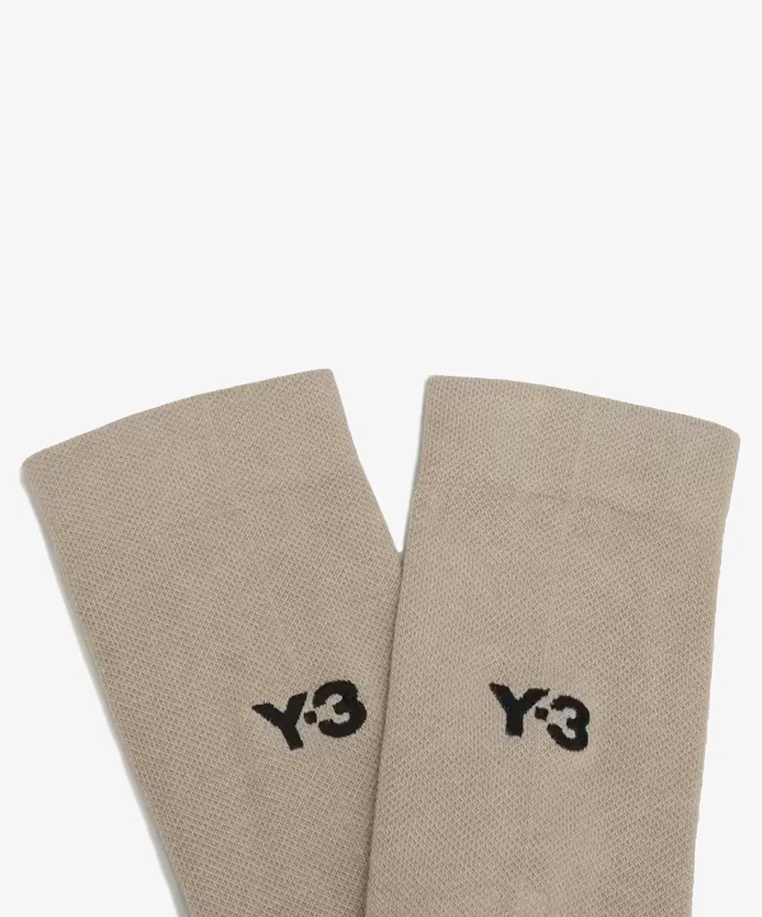 Y-3 STRIPES SOCKS { BROWN