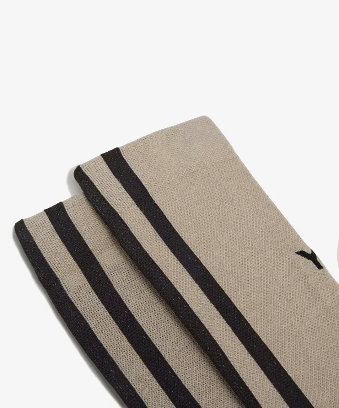 Y-3 STRIPES SOCKS { BROWN