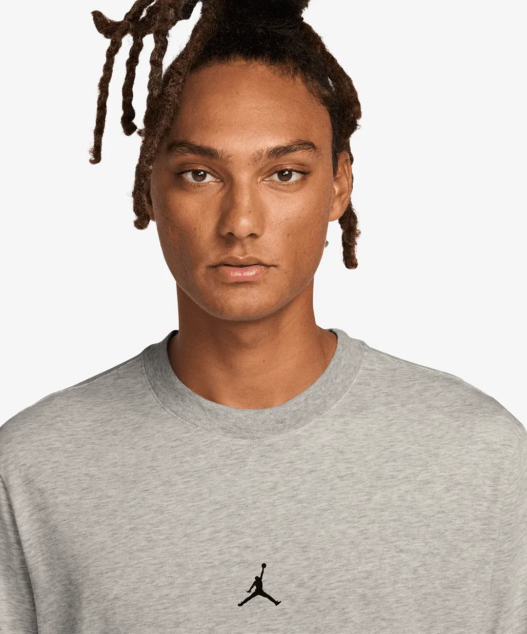 JORDAN DRI-FIT JUMPMAN T-SHIRT { GREY HEATHER/BLACK
