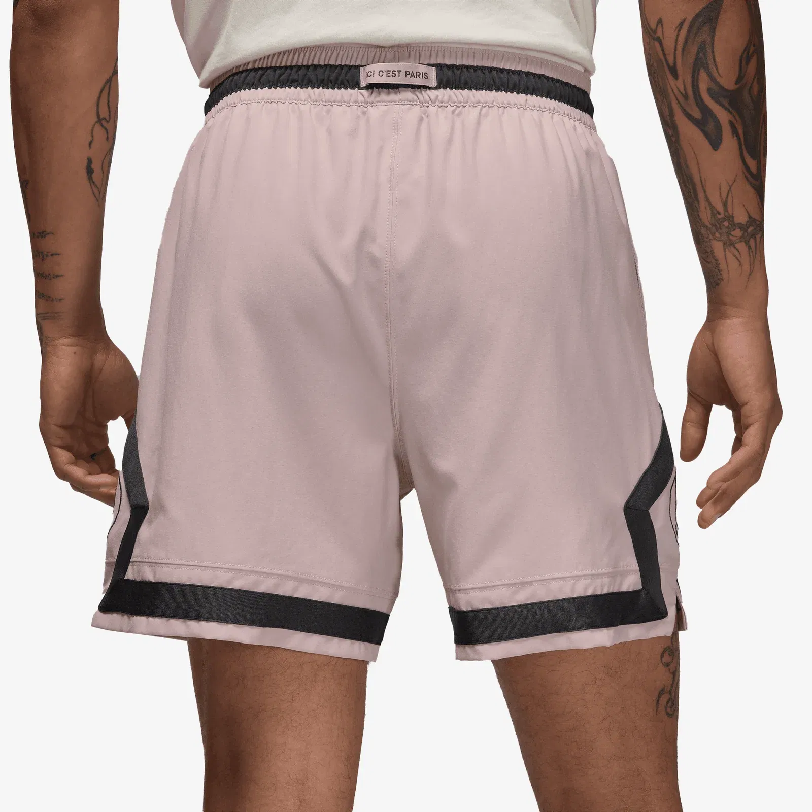 JORDAN PARIS SAINT-GERMAIN DIAMOND SHORTS { ROSE/ANTHRACITE/ANTHRACITE