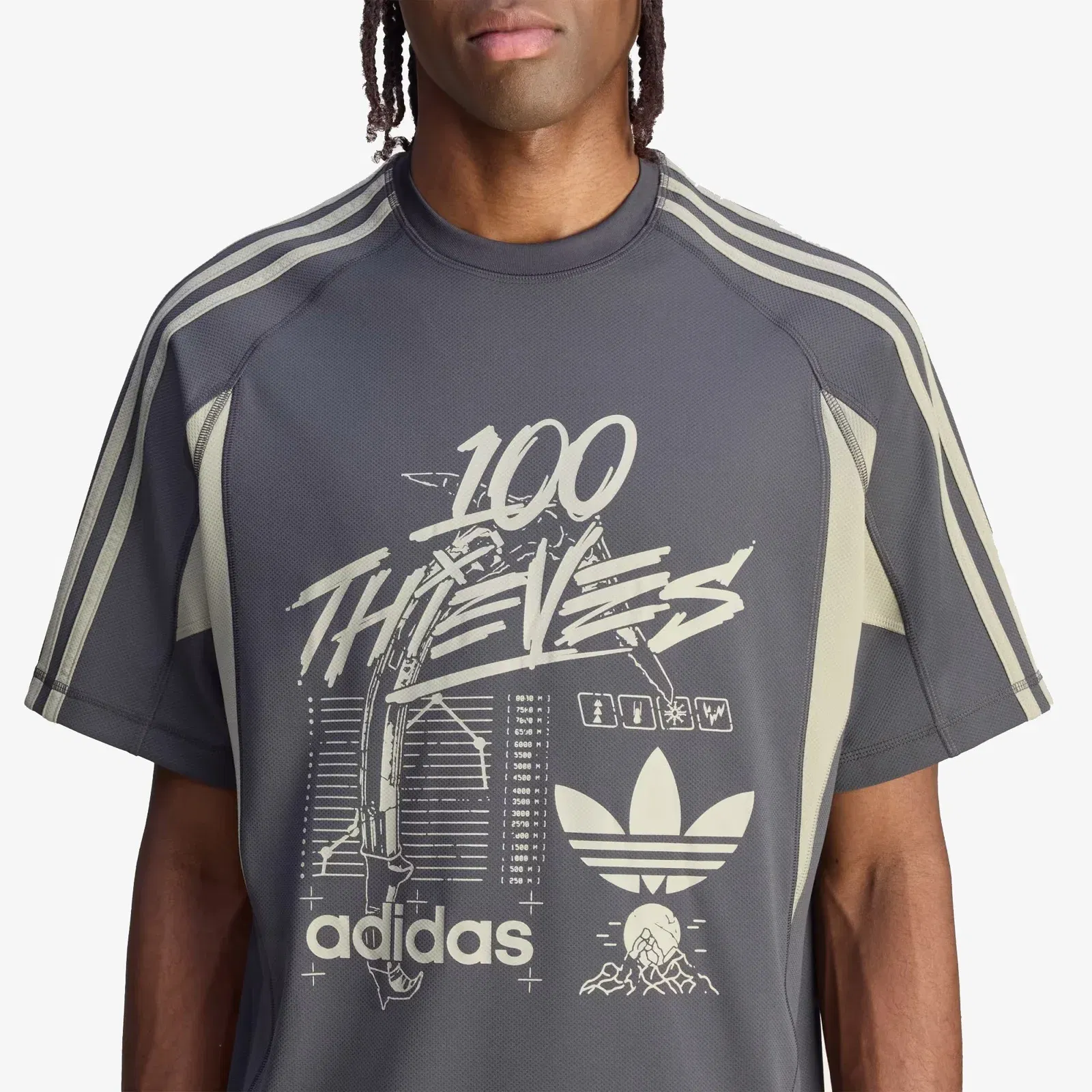 ADIDAS ORIGINALS 100 THIEVES T-Shirt { CARBON