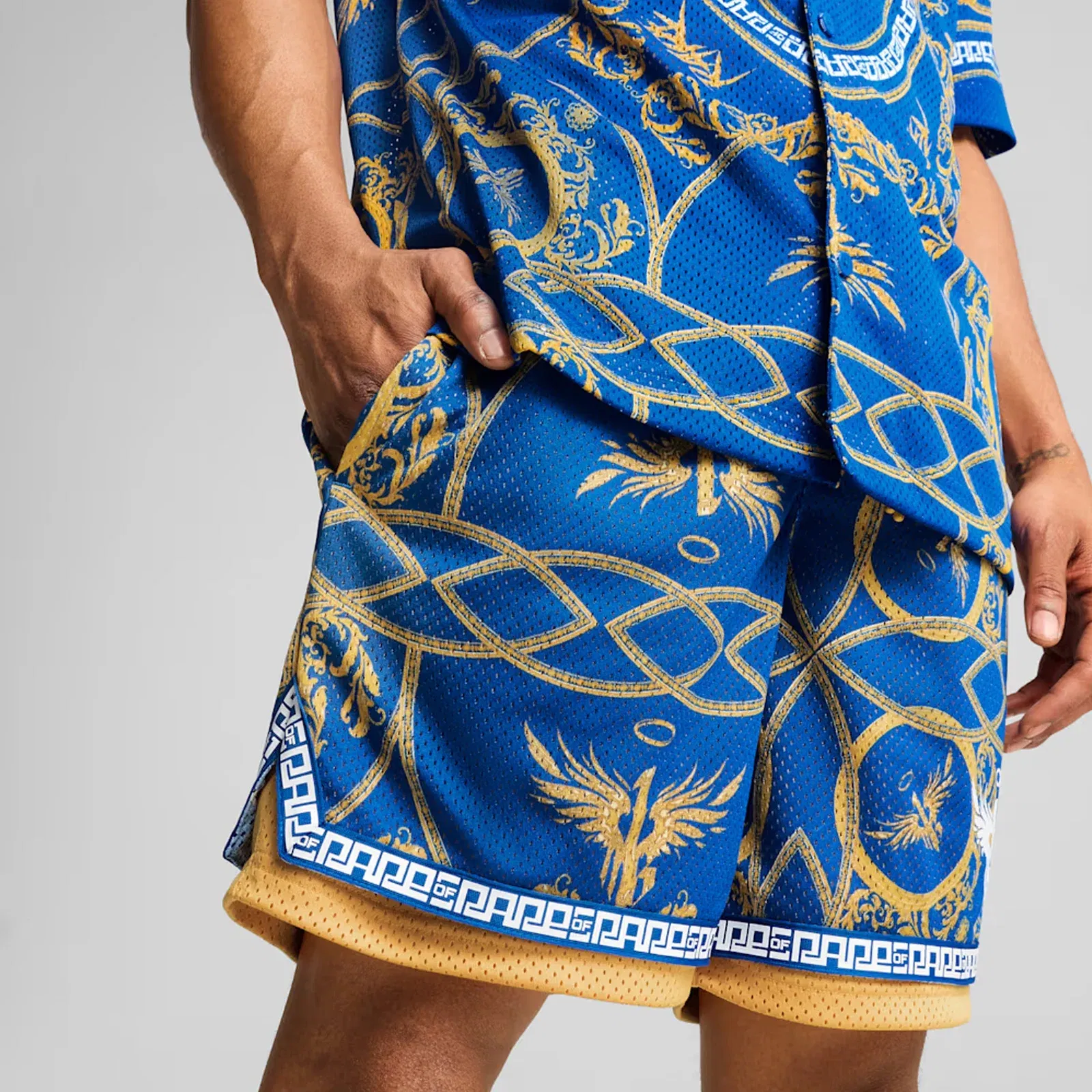 PUMA X LAMELO BALL GOLDEN CHILD SHORTS { BLUE