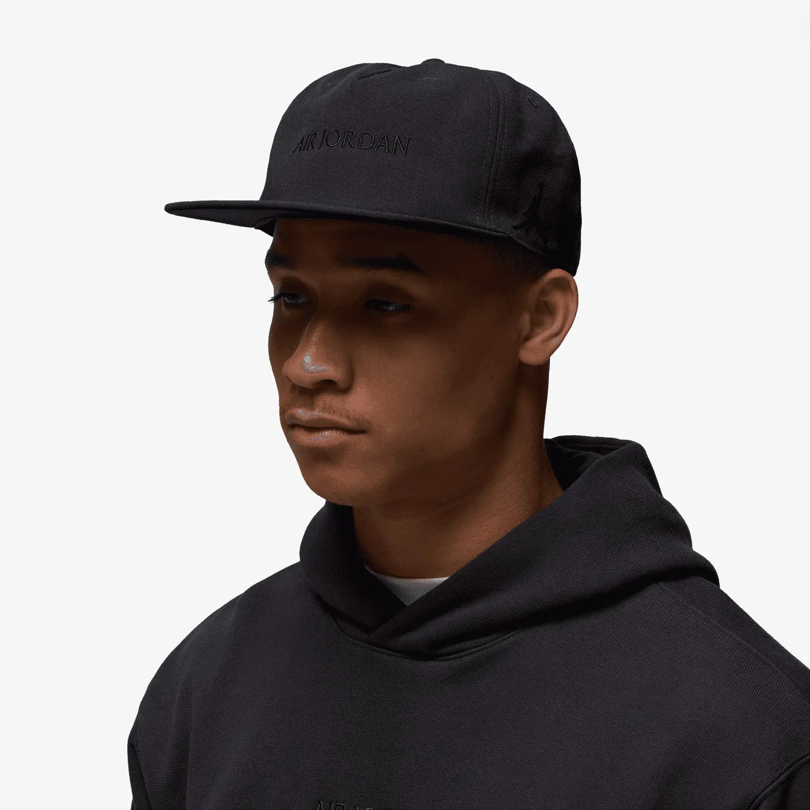 JORDAN AIRJORDAN PRO UNSTRUCTURED FLAT BILL HAT { OFF NOIR/OFF NOIR