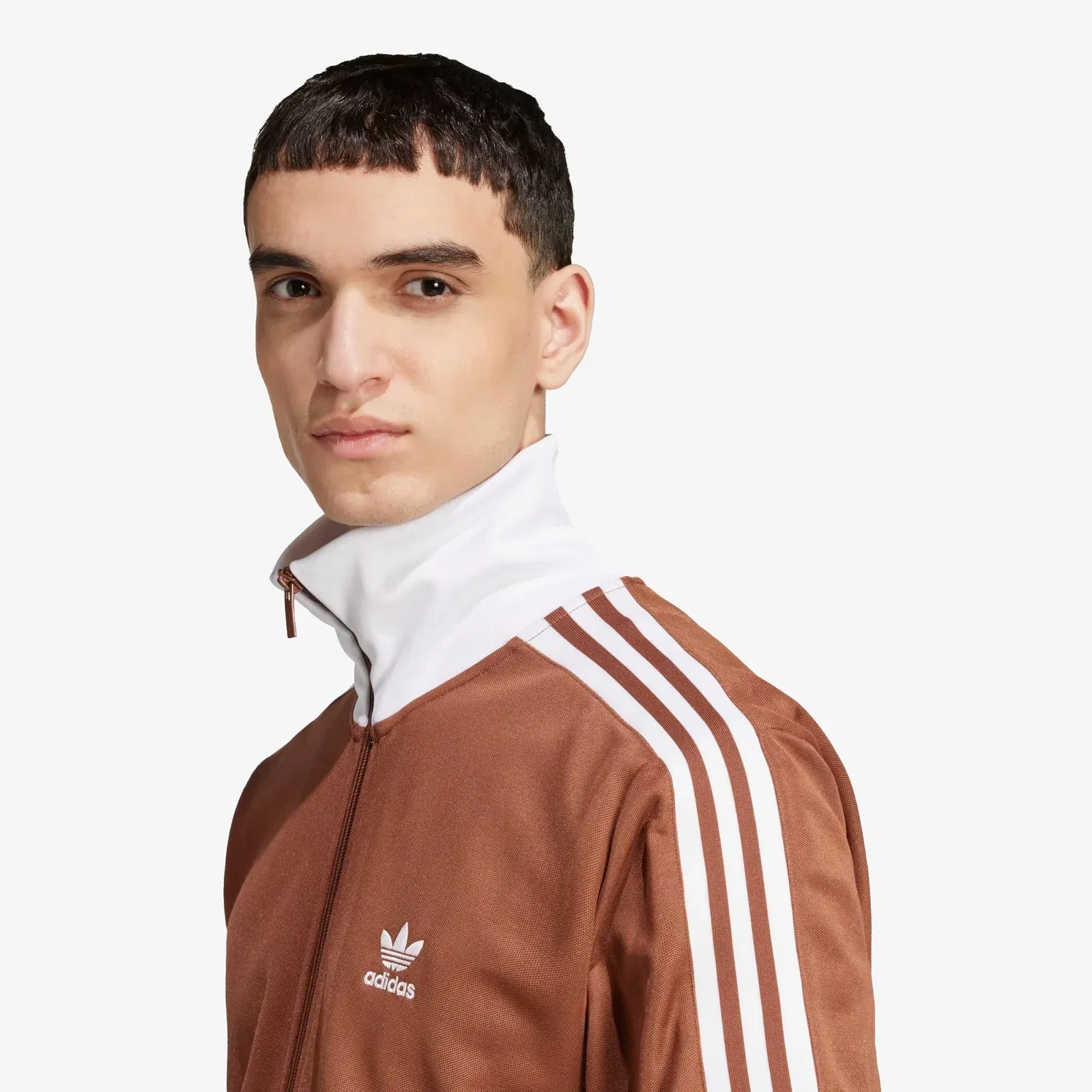 ADIDAS ORIGINALS ADICOLOR CLASSICS BECKENBAUER TRACK TOP { PRELOVED BROWN