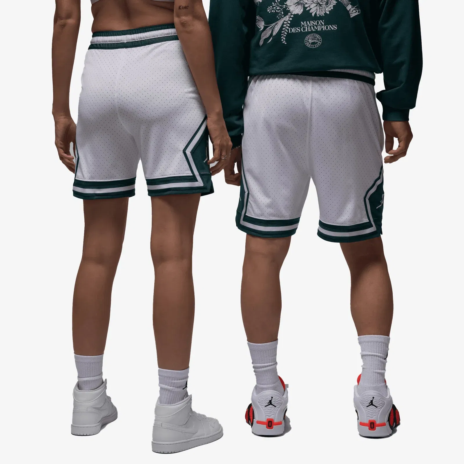 JORDAN SPORT DRI-FIT DIAMOND SHORTS { WHITE/OXIDIZED GREEN/WHITE