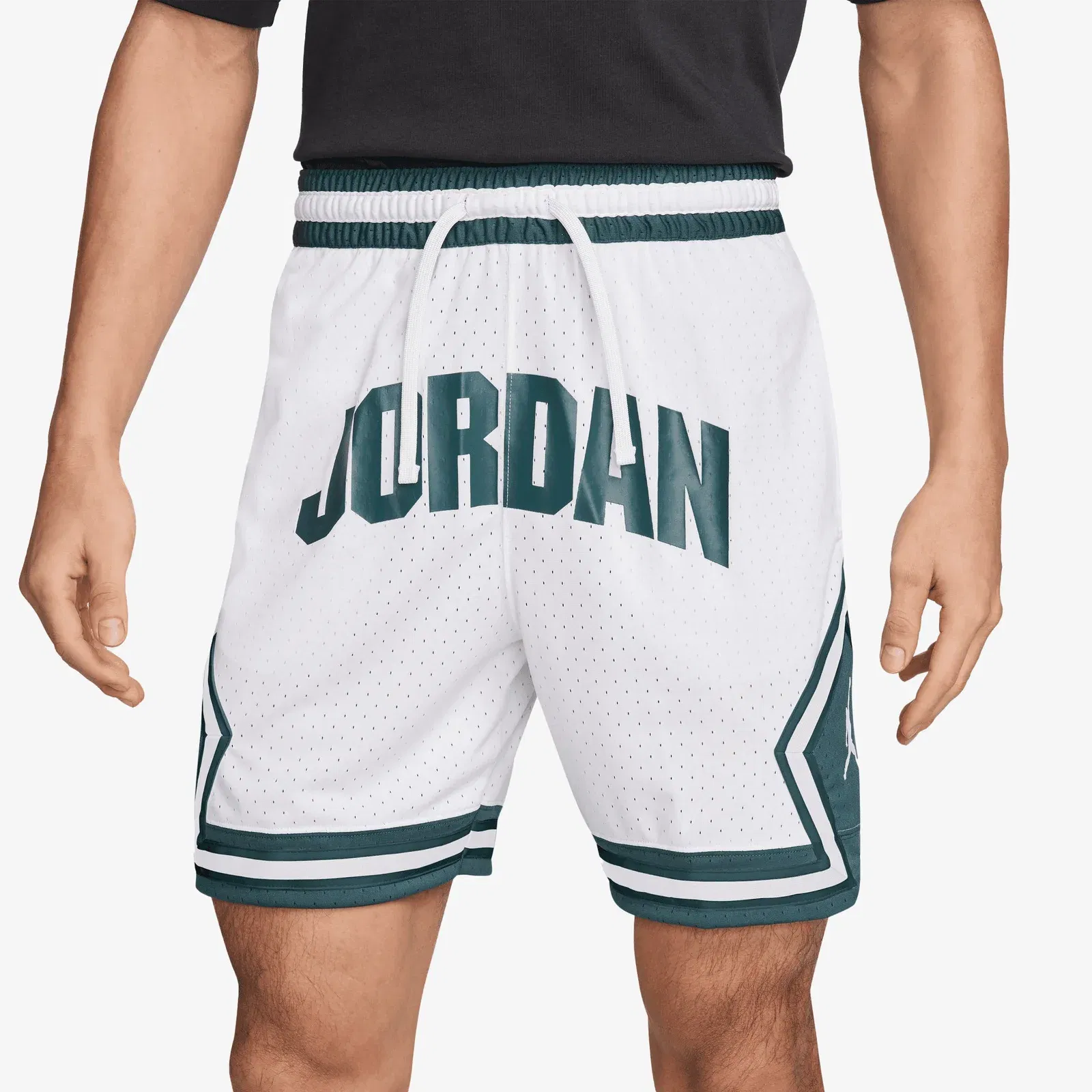 JORDAN SPORT DRI-FIT DIAMOND SHORTS { WHITE/OXIDIZED GREEN/WHITE