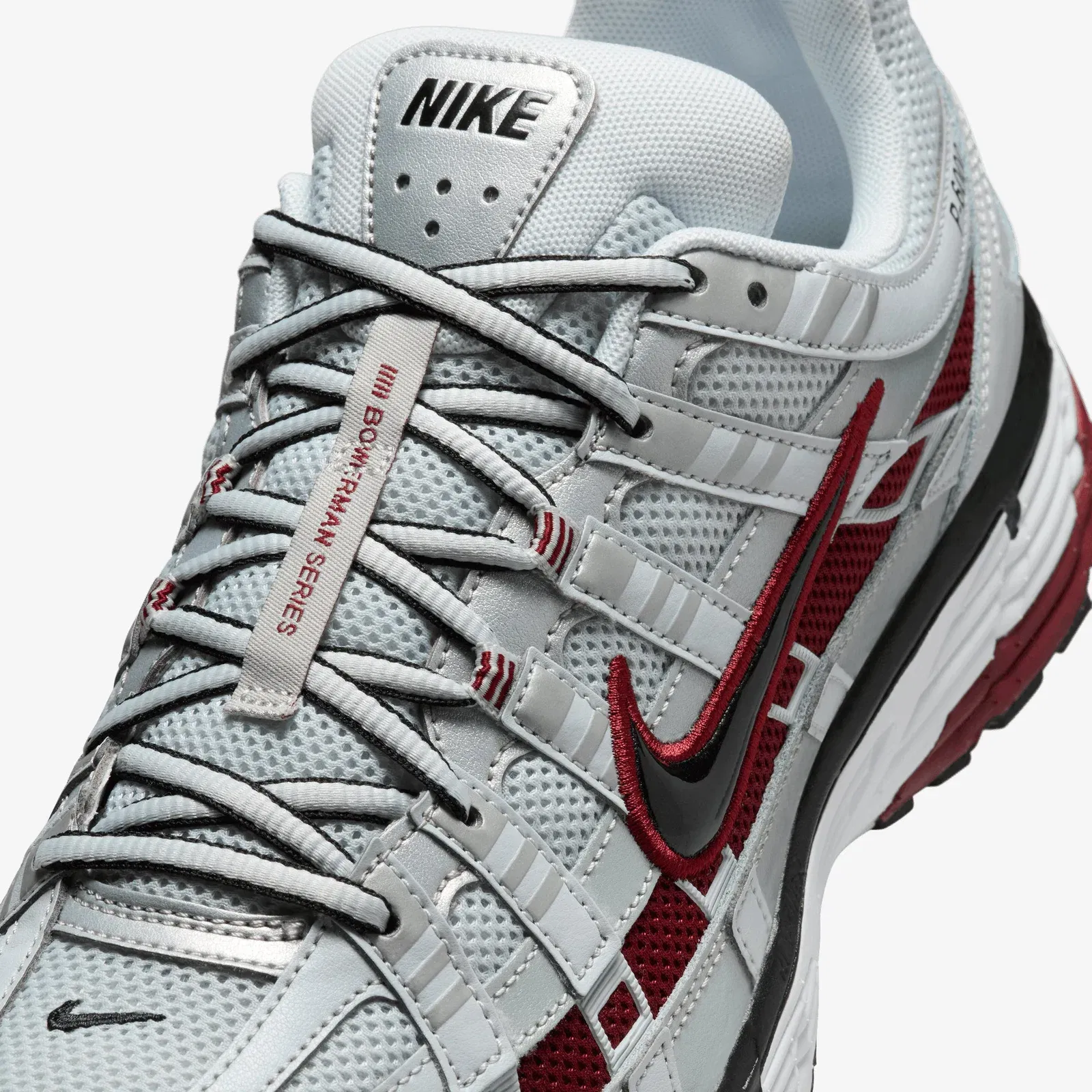 NIKE P-6000 { PURE PLATINUM/DARK TEAM RED