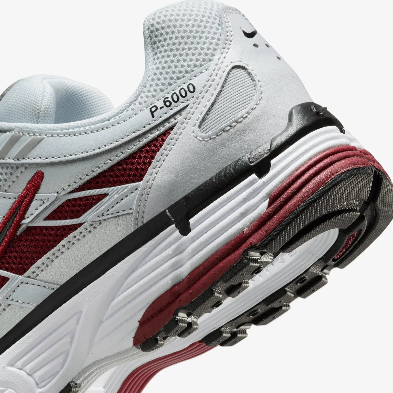 NIKE P-6000 { PURE PLATINUM/DARK TEAM RED