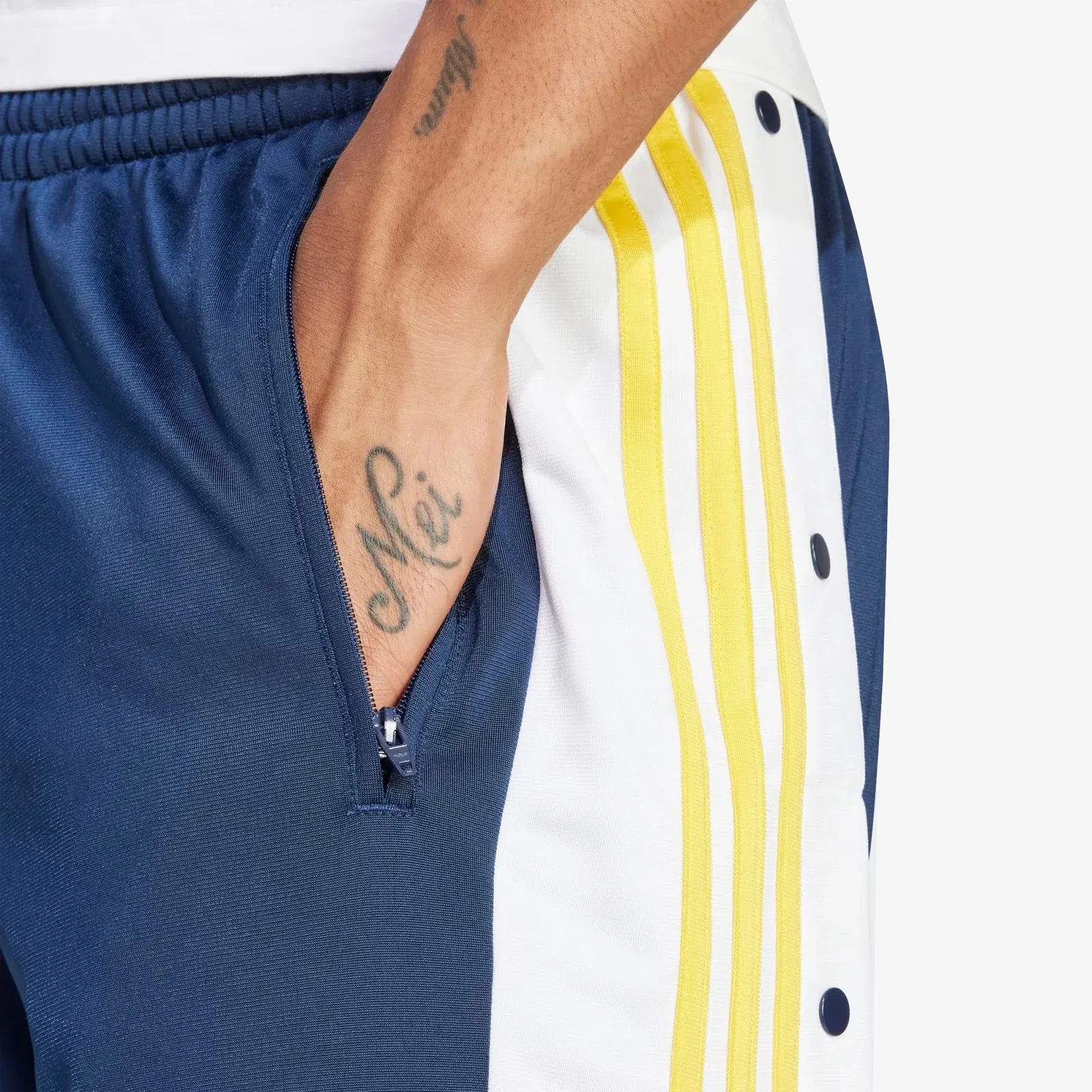Adidas Originals ADICOLOR CLASSICS ADIBREAK PANTS { NIGHT INDIGO/BOLD GOLD/WHITE