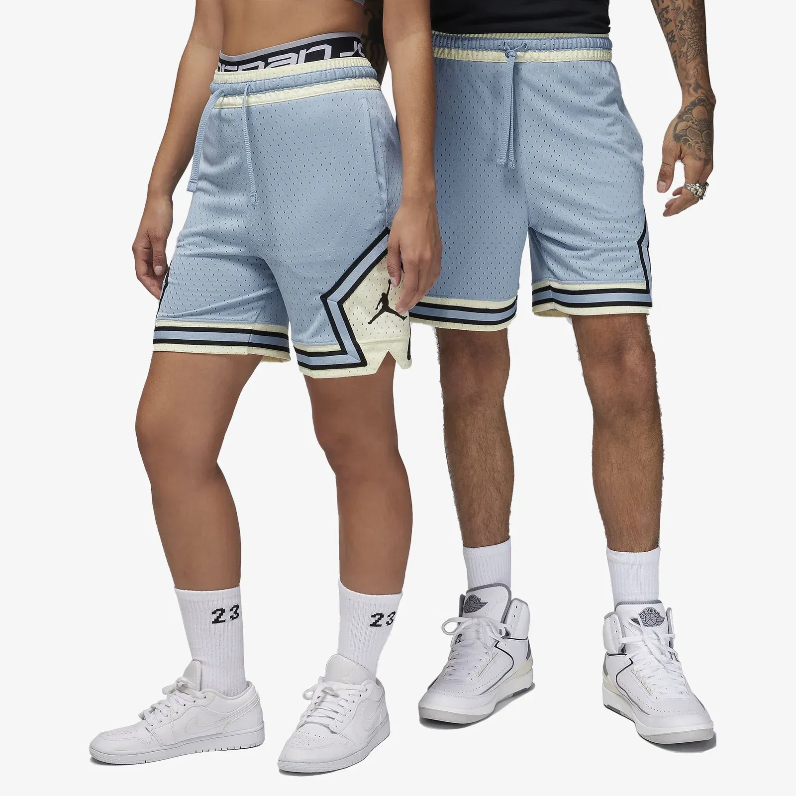 Jordan DIAMOND SHORTS { BLUE GREY/COCONUT MILK/BLACK