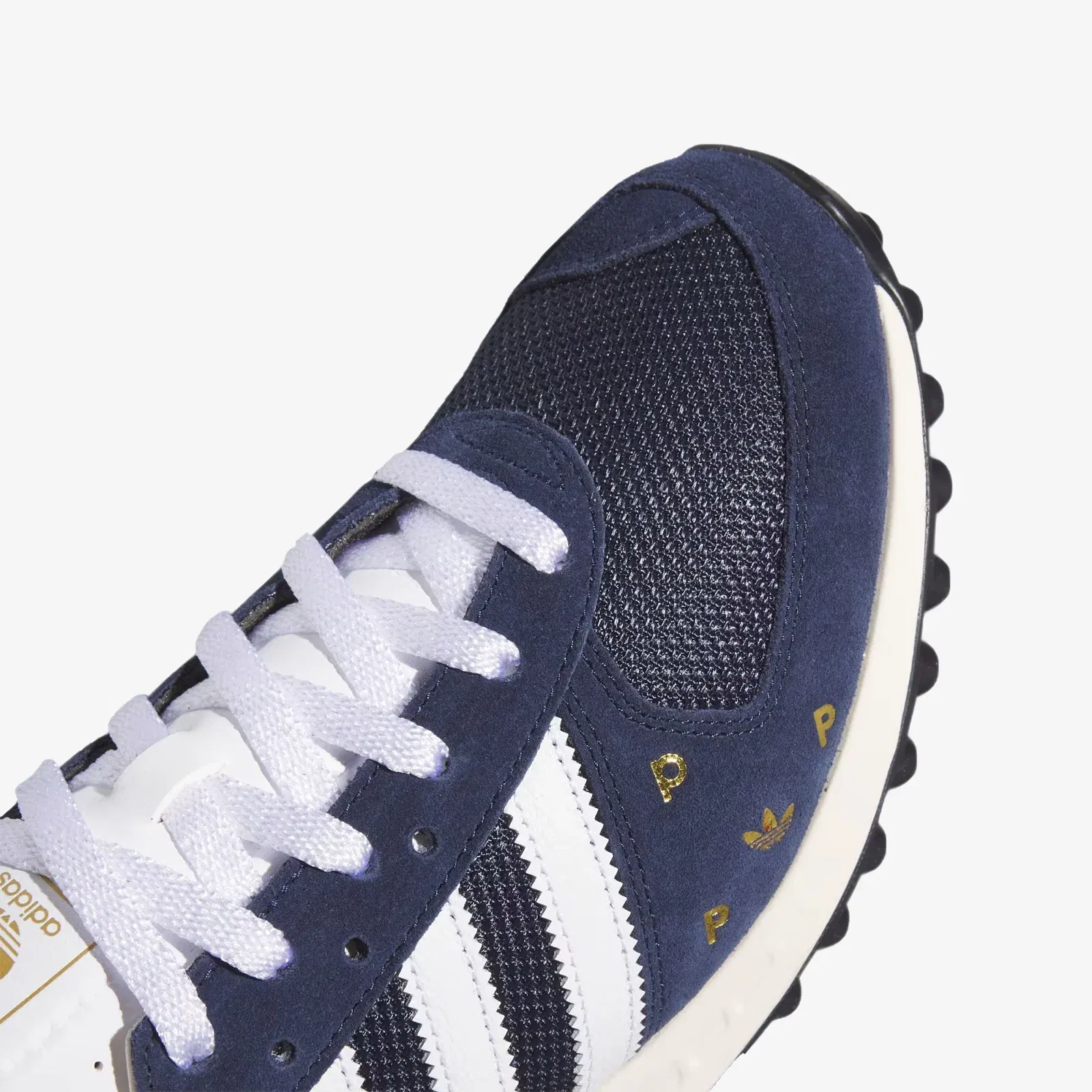 Adidas Originals POP TRADING CO TRX TRAINERS { CLOUD WHITE/NAVY/CHALK WHITE