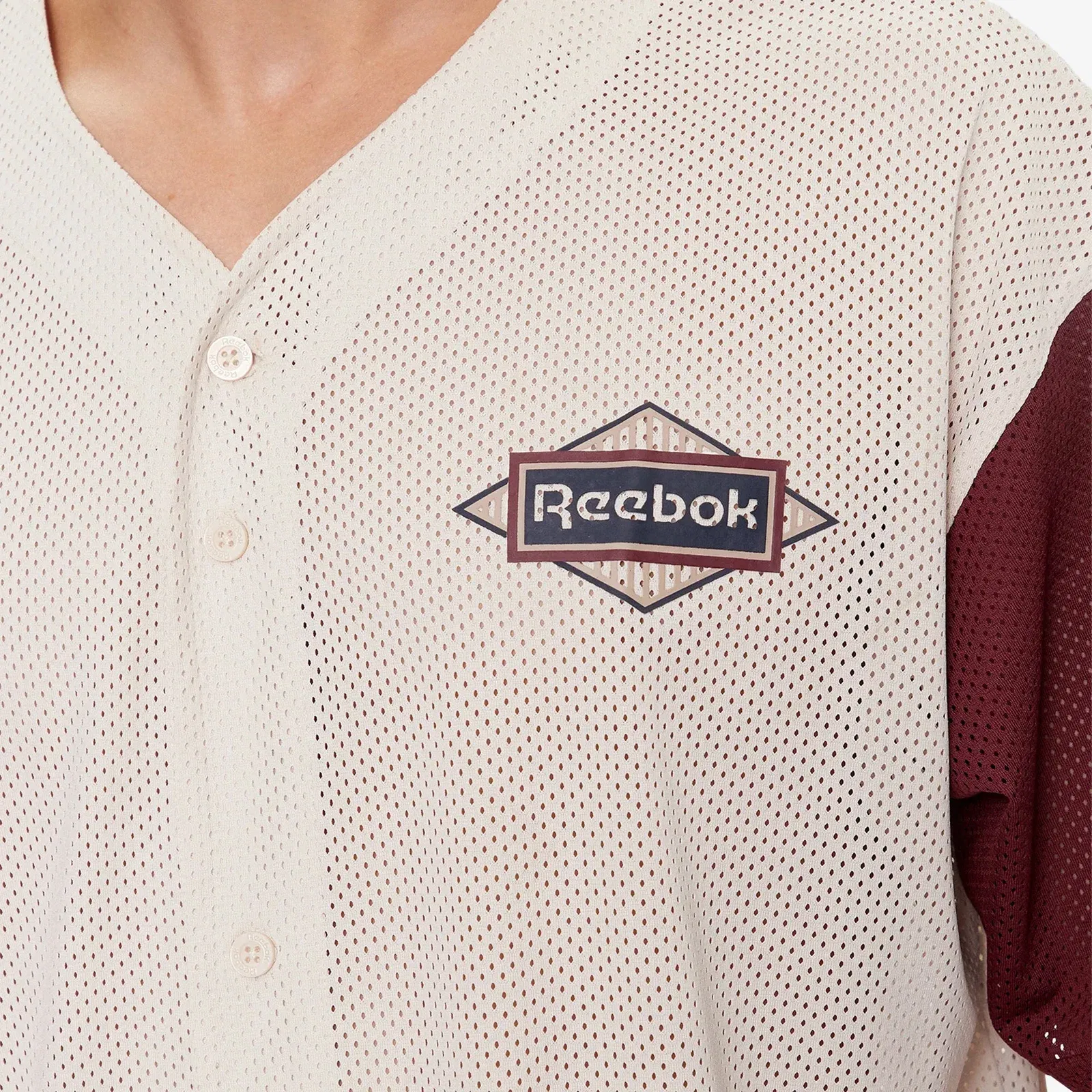 Reebok SPORTING GOODS BASEBALL JERSEY { STUCCO