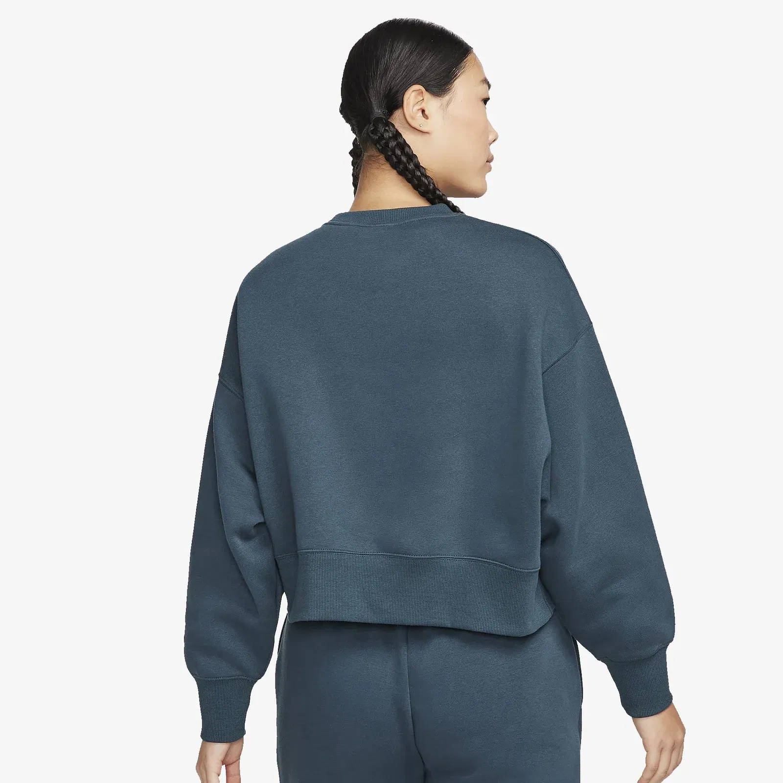 Nike CREW-NECK FLEECE SWEATSHIRT { DEEP JUNGLE/KHAKI/CAMPFIRE ORANGE