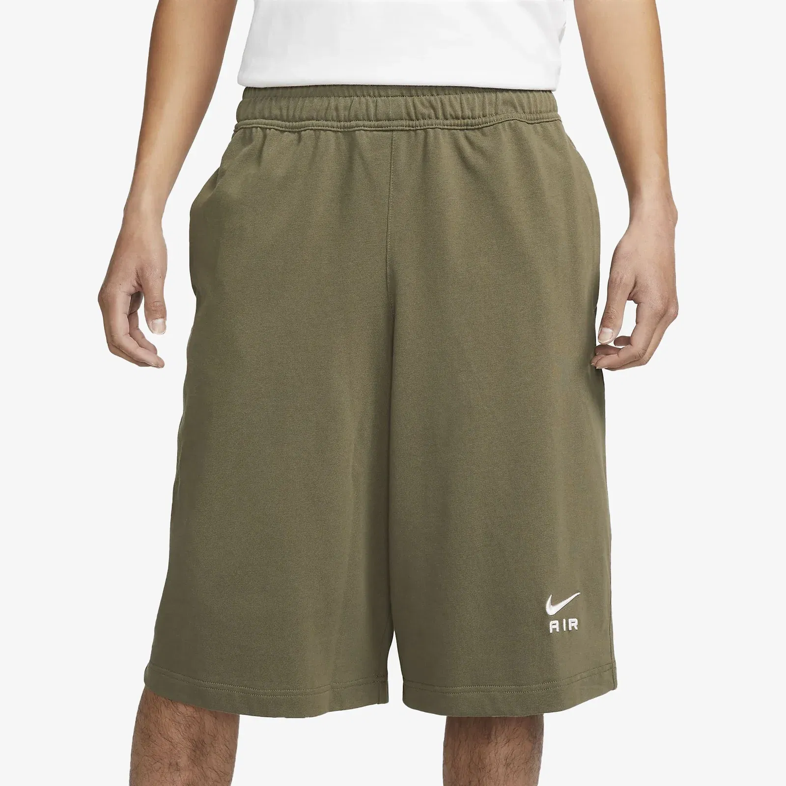 Nike AIR OVERSIZED FLEECE SHORTS { MEDIUM OLIVE/PHANTOM
