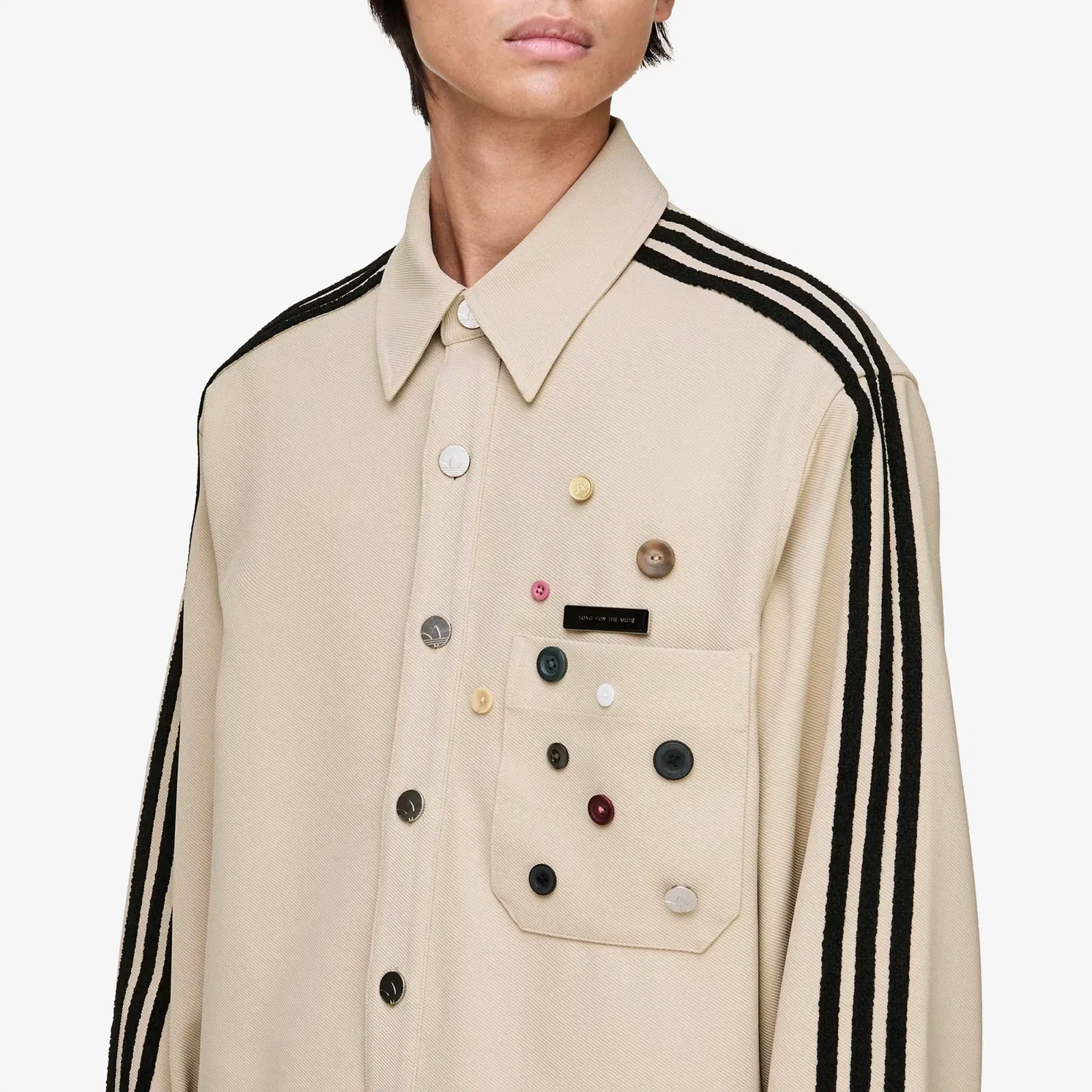ADIDAS ORIGINALS SONG FOR THE MUTE ADI006 SHIRT JACKET { STONE KHAKI