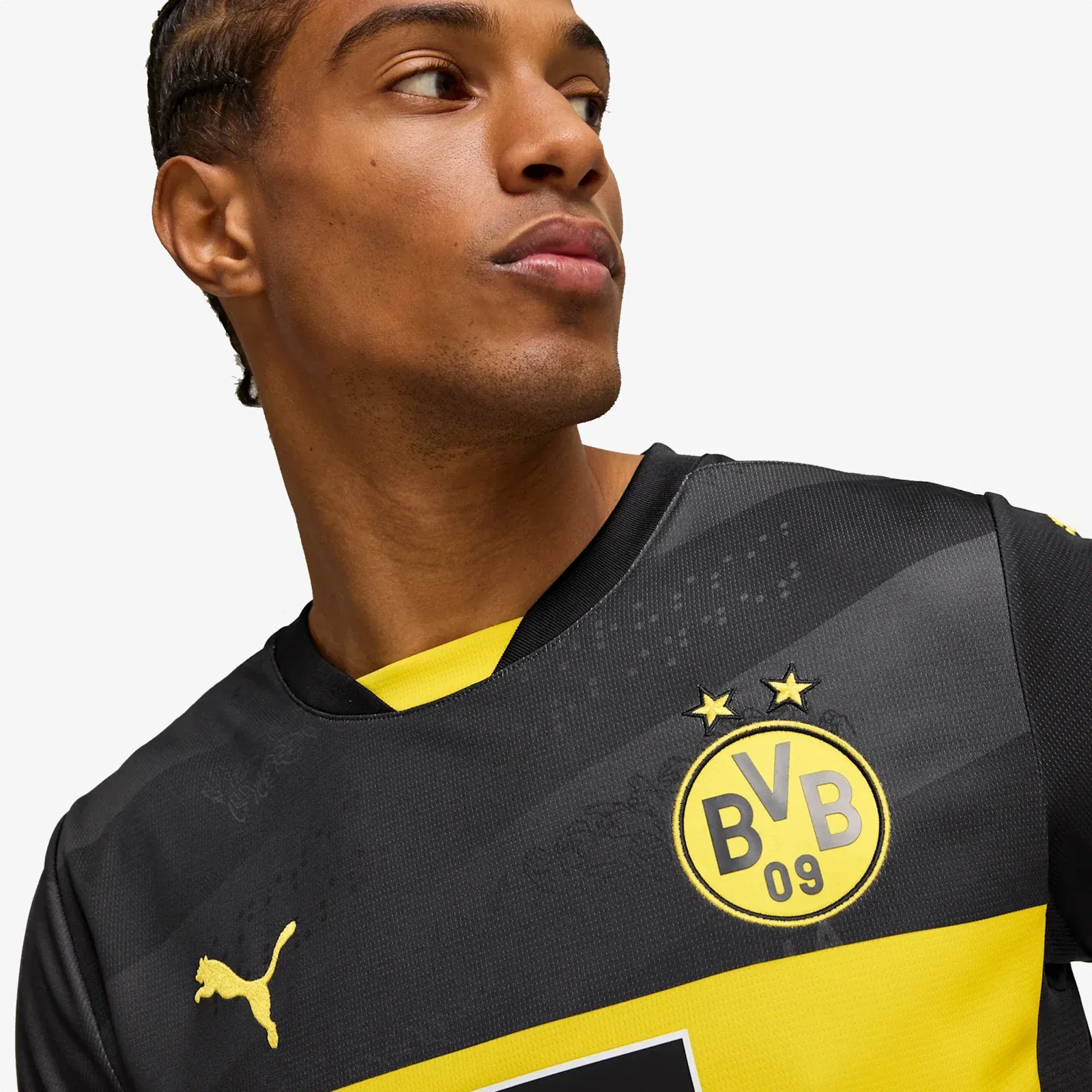 PUMA BORUSSIA DORTMUND 24/25 AWAY FOOTBALL JERSEY { BLACK