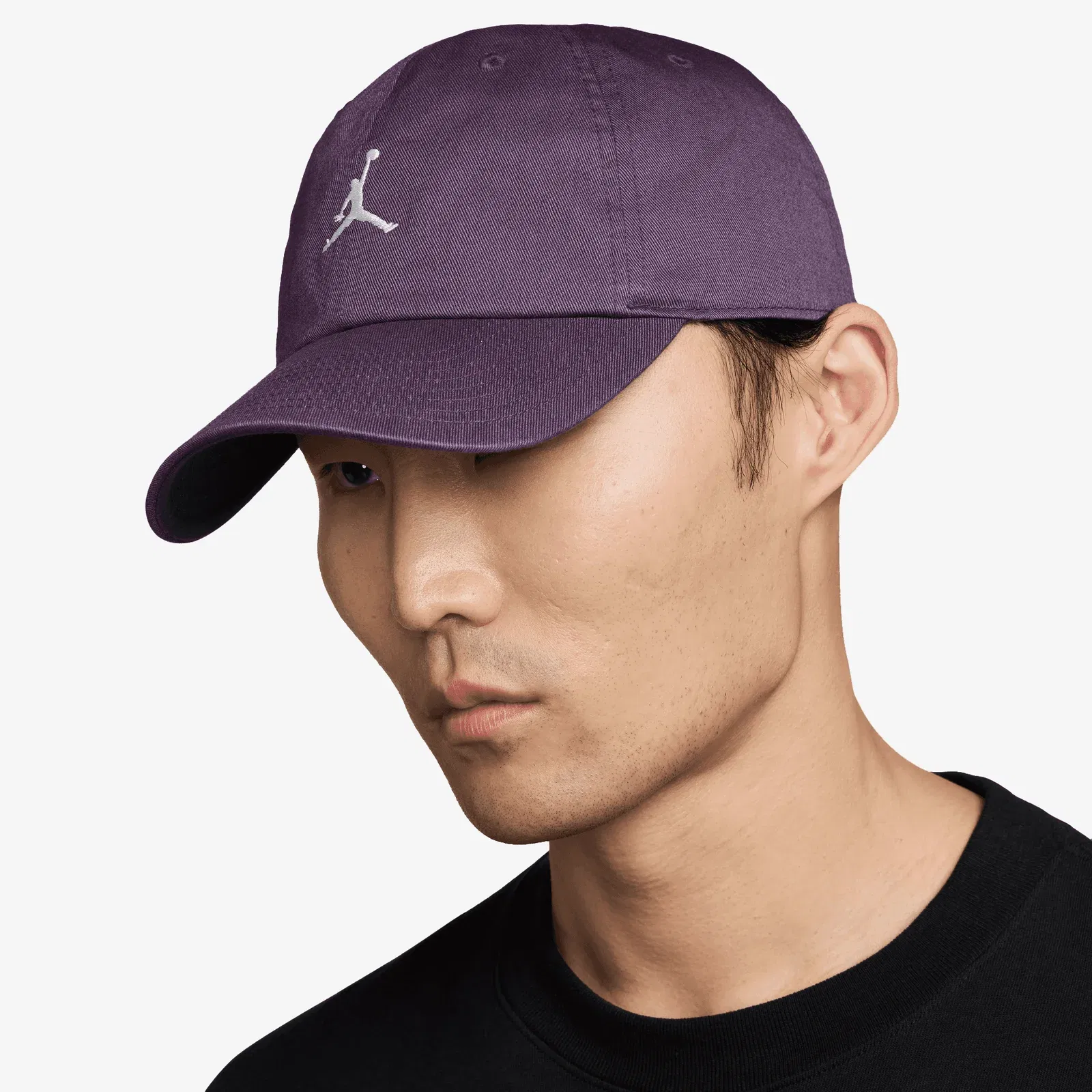Jordan CLUB UNSTRUCTURED CURVED-BILL HAT { DARK RAISIN/SAIL