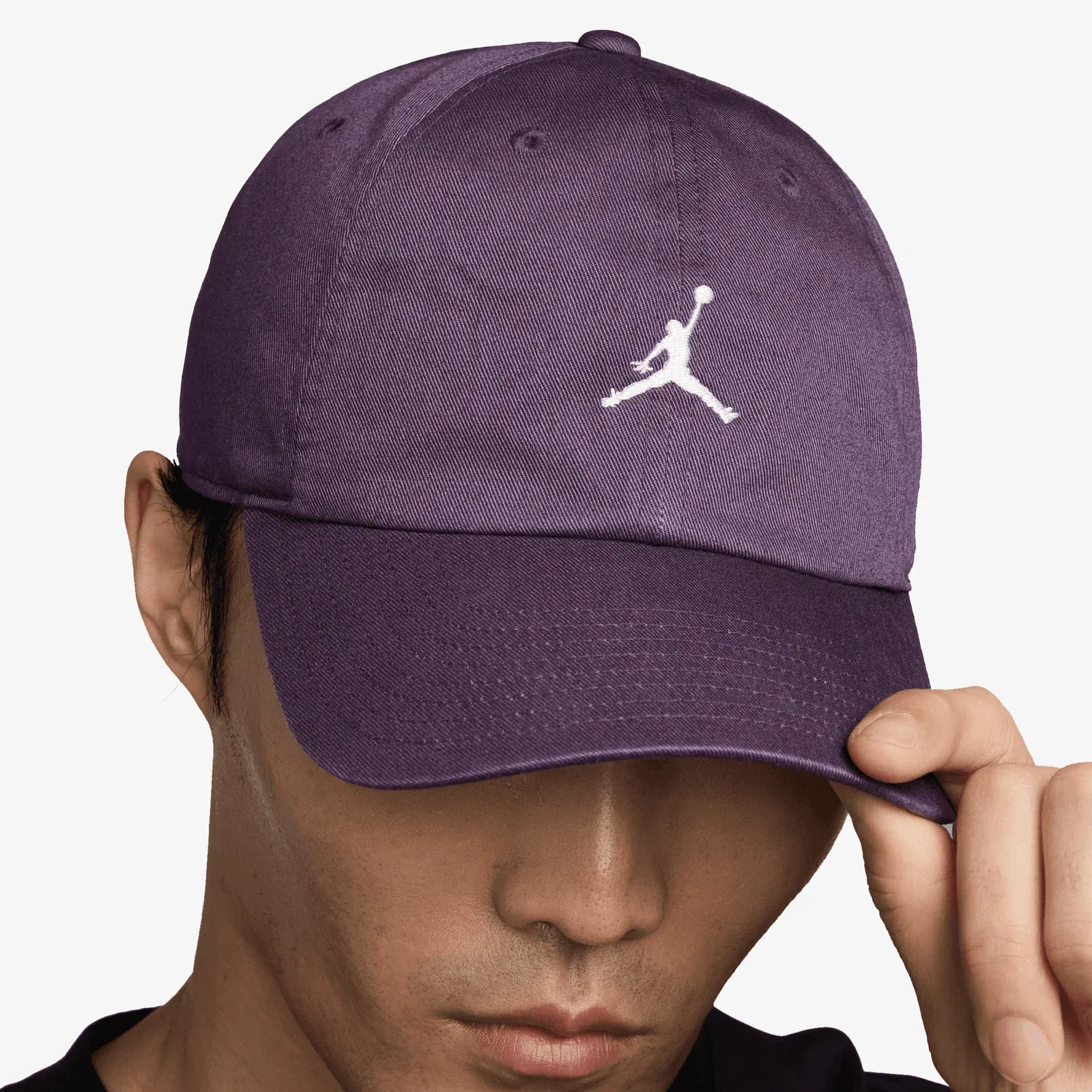 Jordan CLUB UNSTRUCTURED CURVED-BILL HAT { DARK RAISIN/SAIL