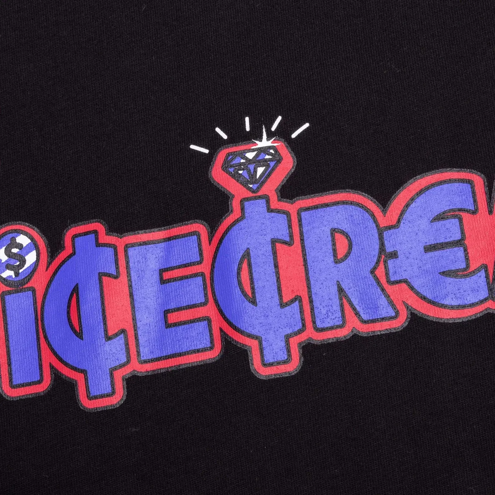 Icecream WORD S/S T-Shirt { BLACK