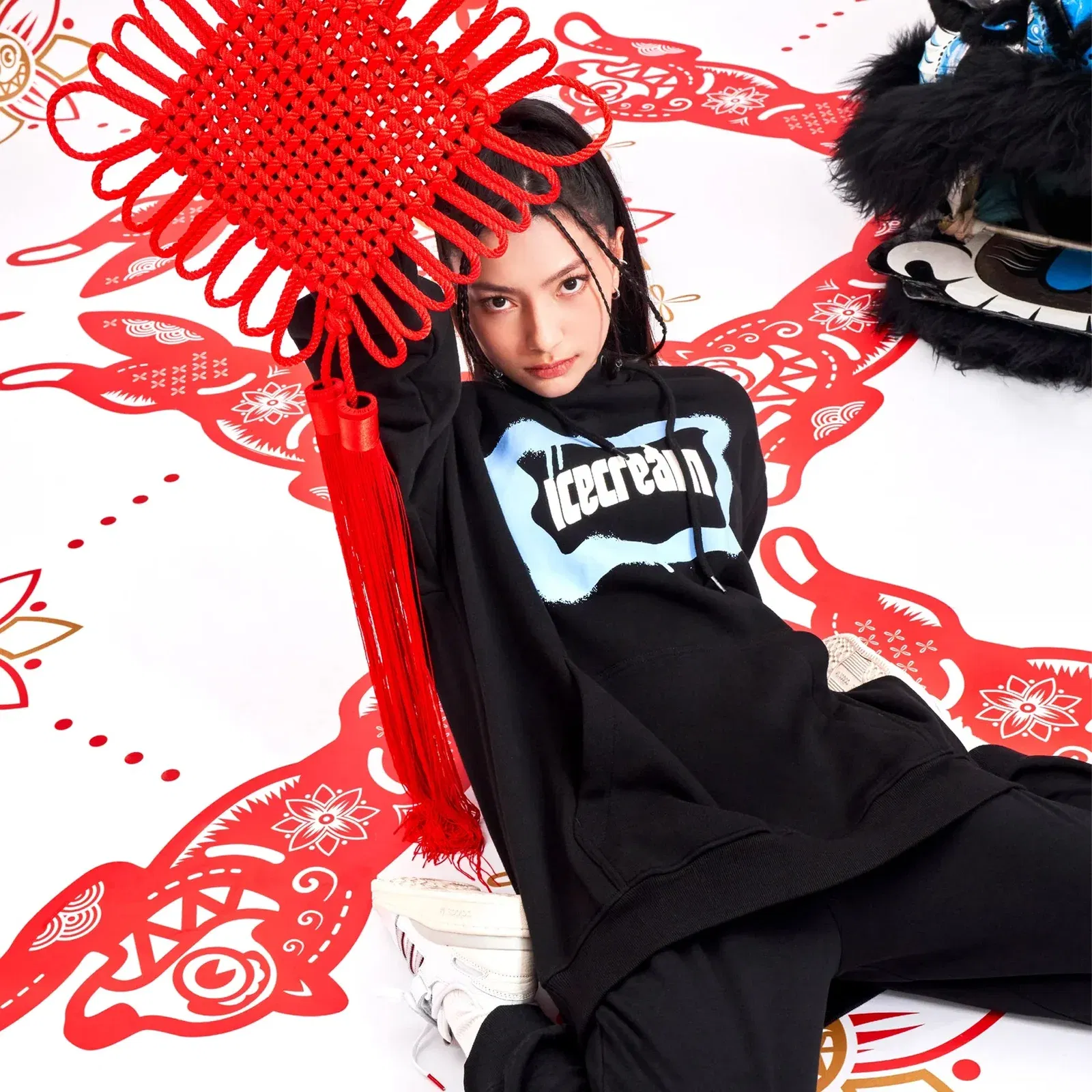 Icecream FIRECRACKER HOODIE { BLACK