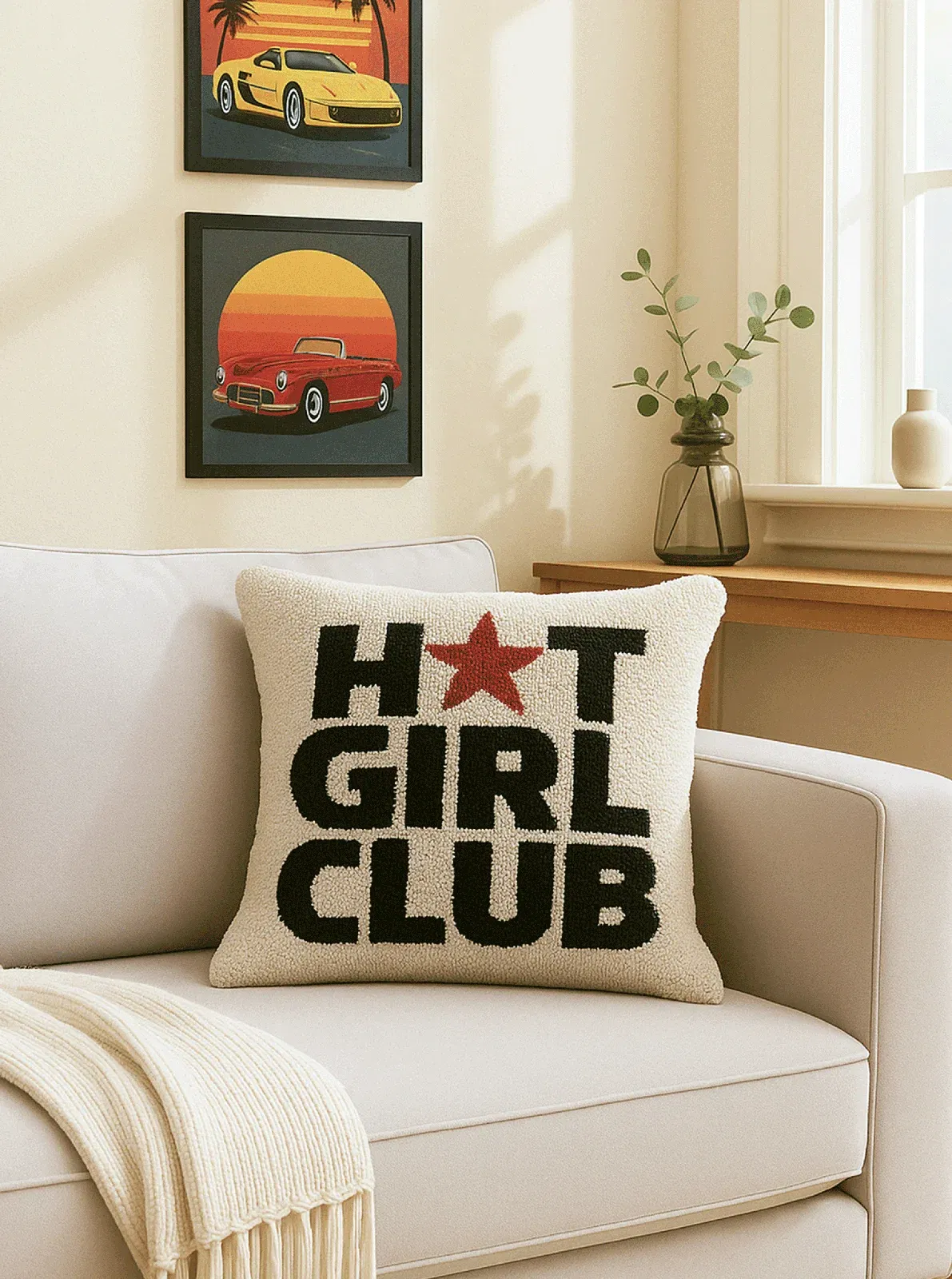 Hot Girl Club cushion cover