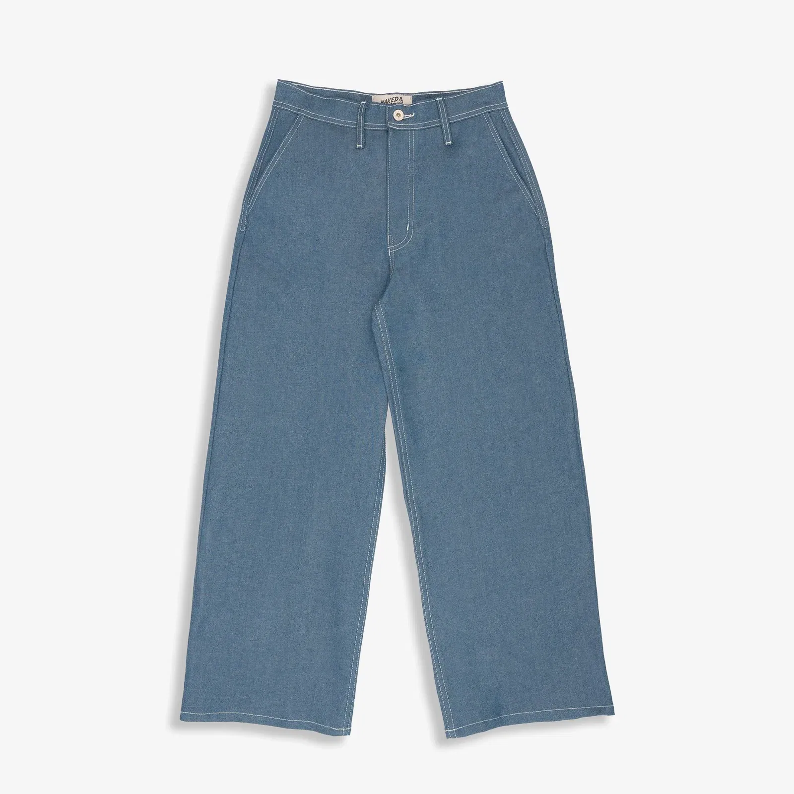 Naked & Famous MAUDIE - ANTIQUE BLUE DENIM STRETCH { BLUE