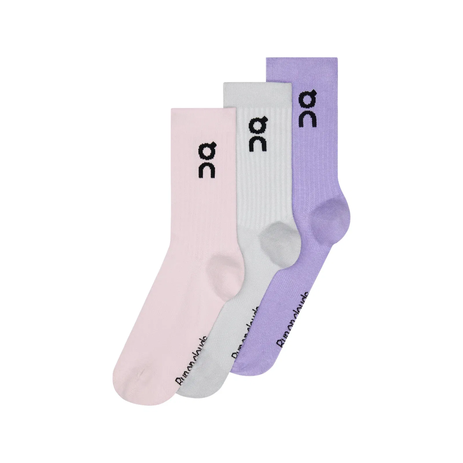 On Logo Sock High 3P Orchid Bloom