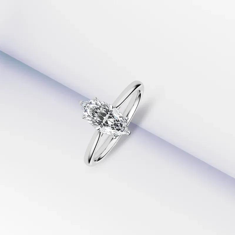 Sleek Marquise Solitaire Ring_in_stock