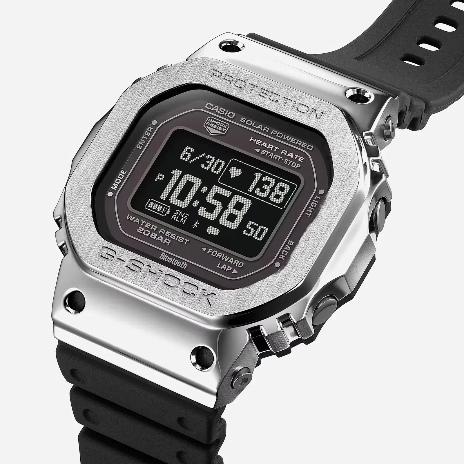 Casio G-Shock GMH5600-1 Move Multifunction Silver Black Digital Watch