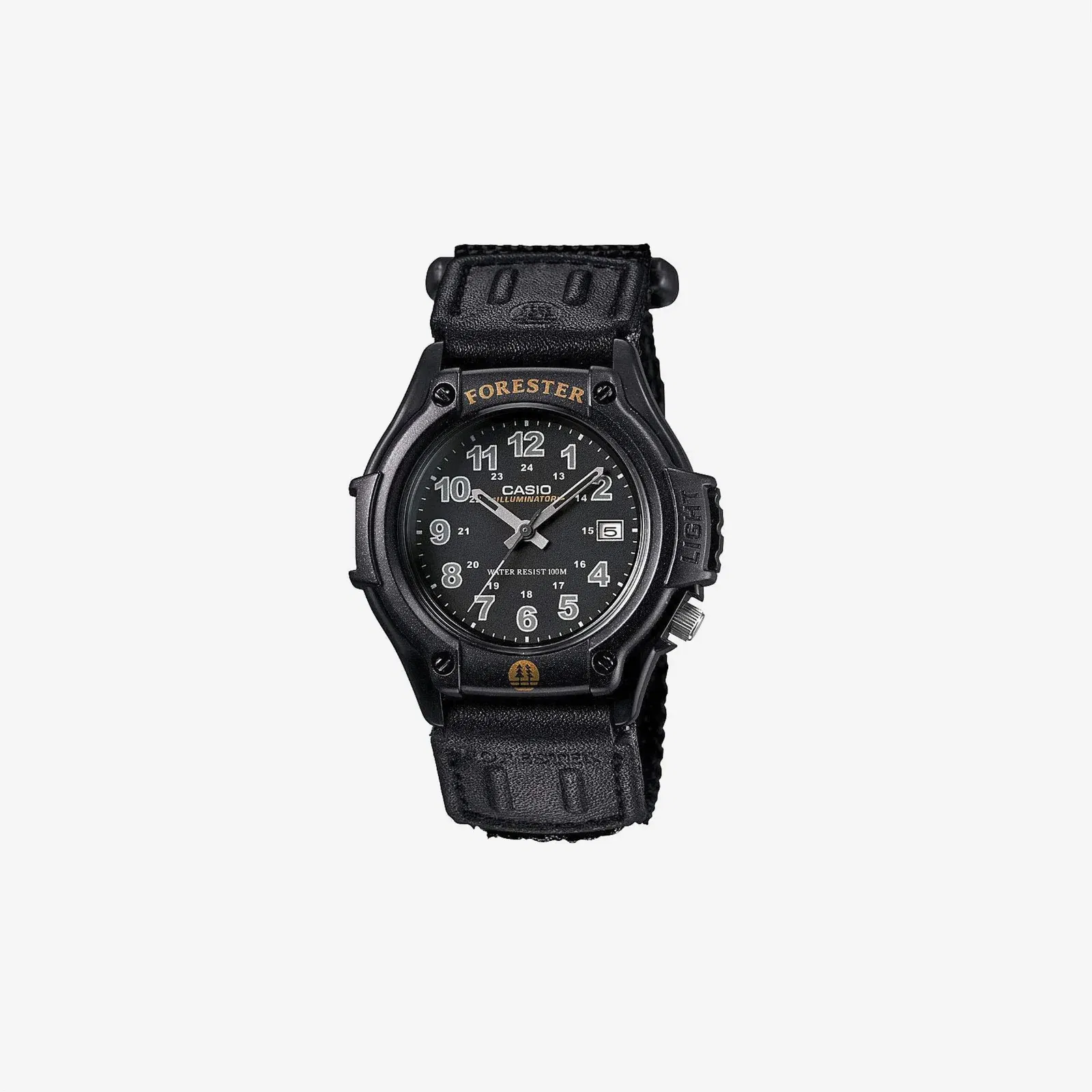 Casio FT500WC-1BV Forester Illuminator LED Light Black Dial Velcro Band Analog Watch