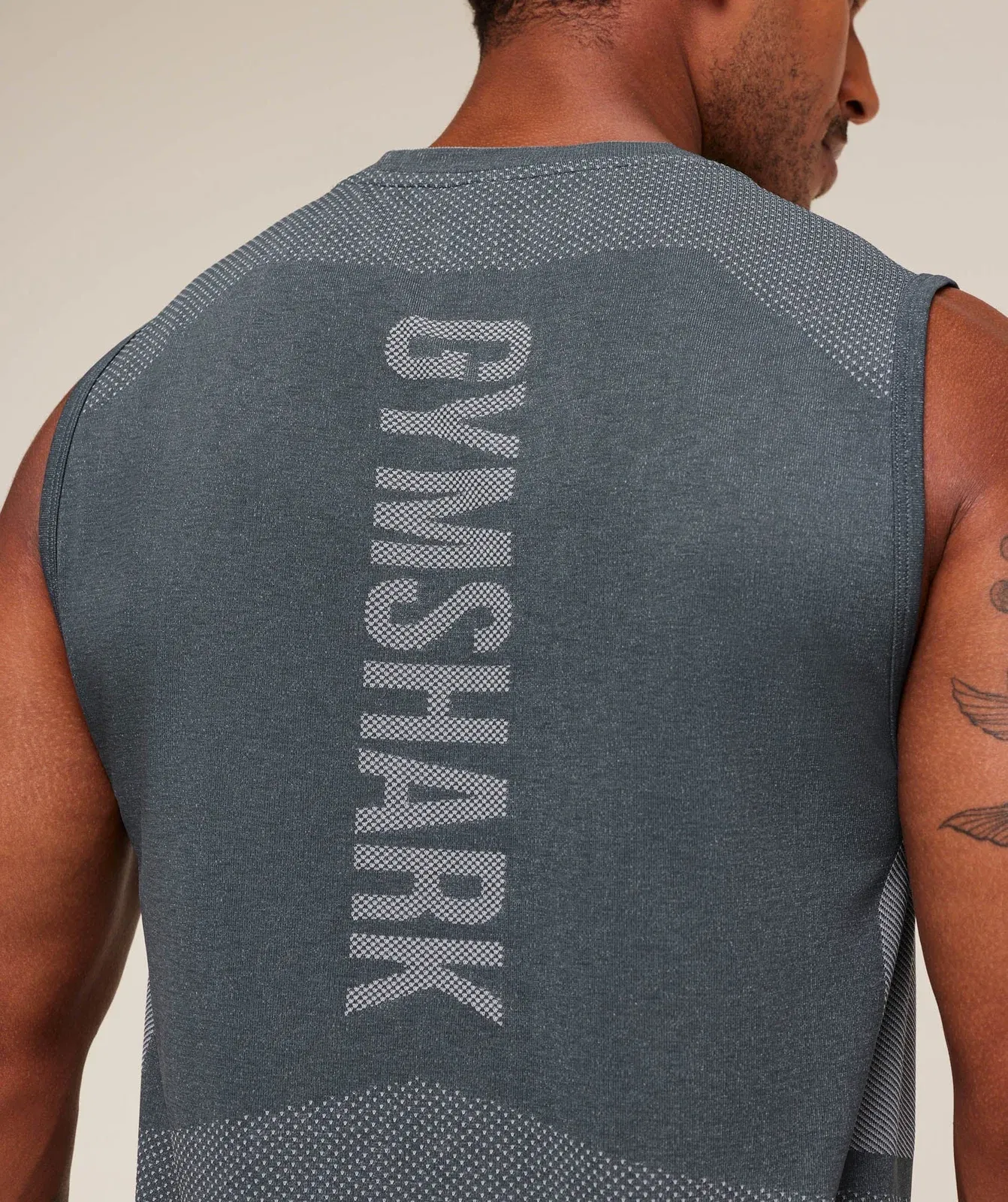 Gymshark Lightweight Seamless Tank - Iron Blue/Dark Grey