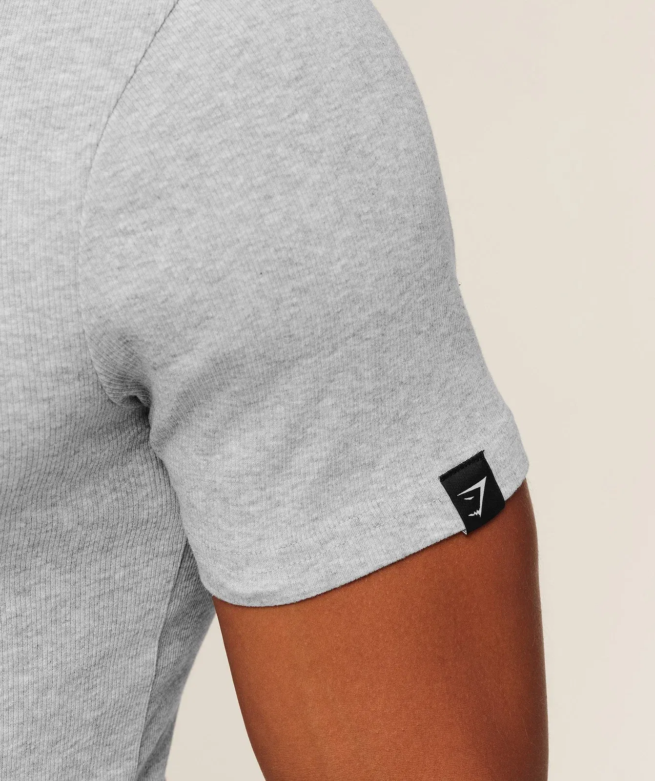 Gymshark Ribbed T-Shirt - Light Grey Core Marl