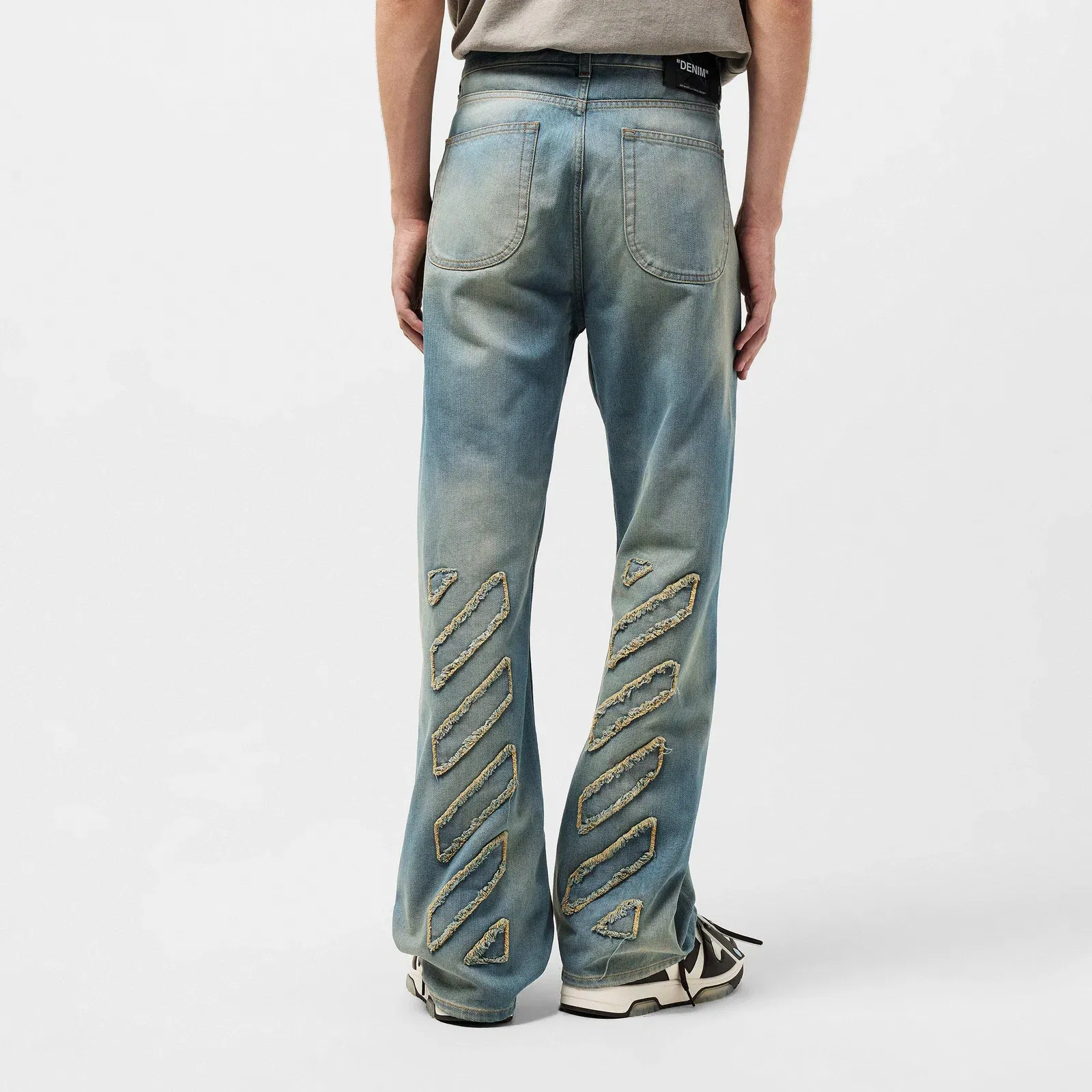 Patch Wide Leg Jeans