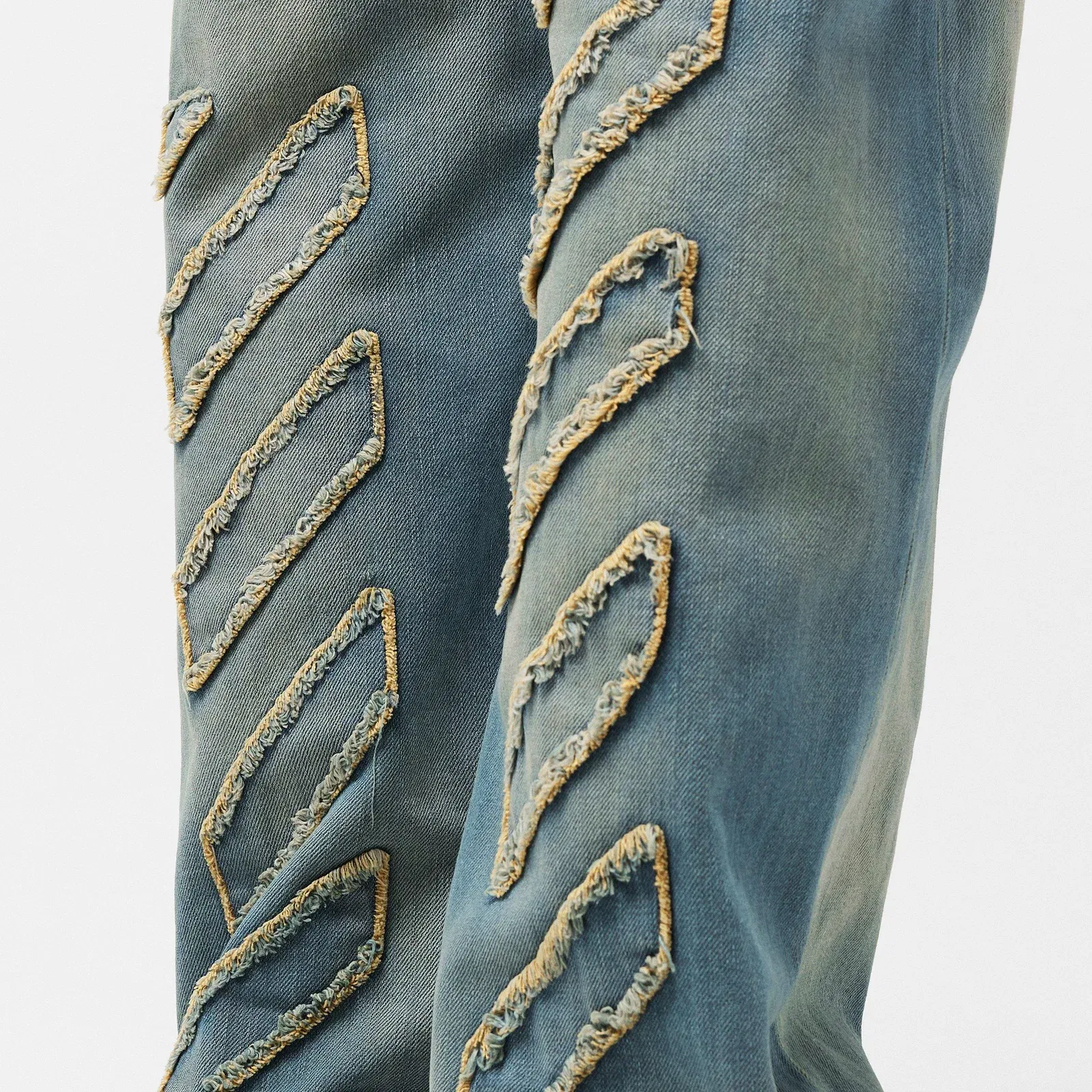 Patch Wide Leg Jeans