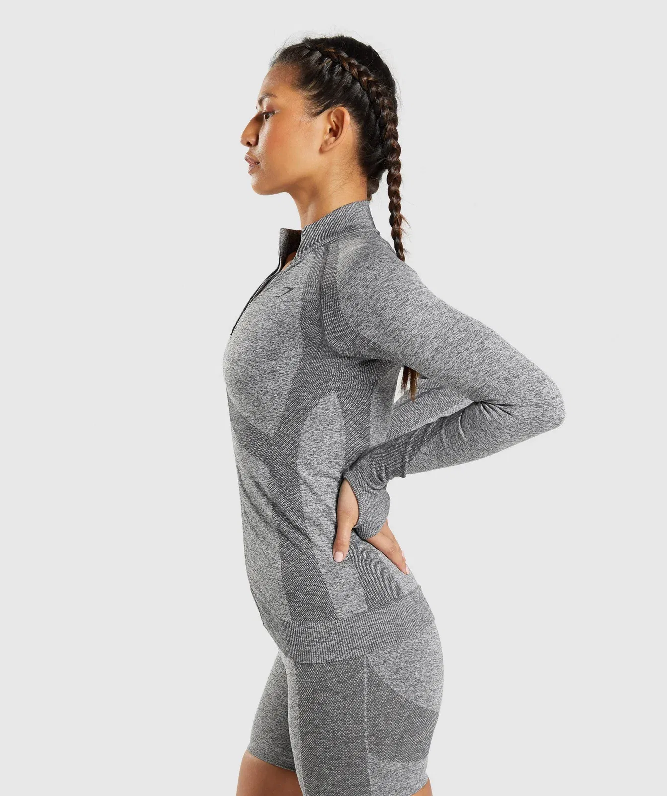 Gymshark Flex Zip Through Jacket - Charcoal Marl