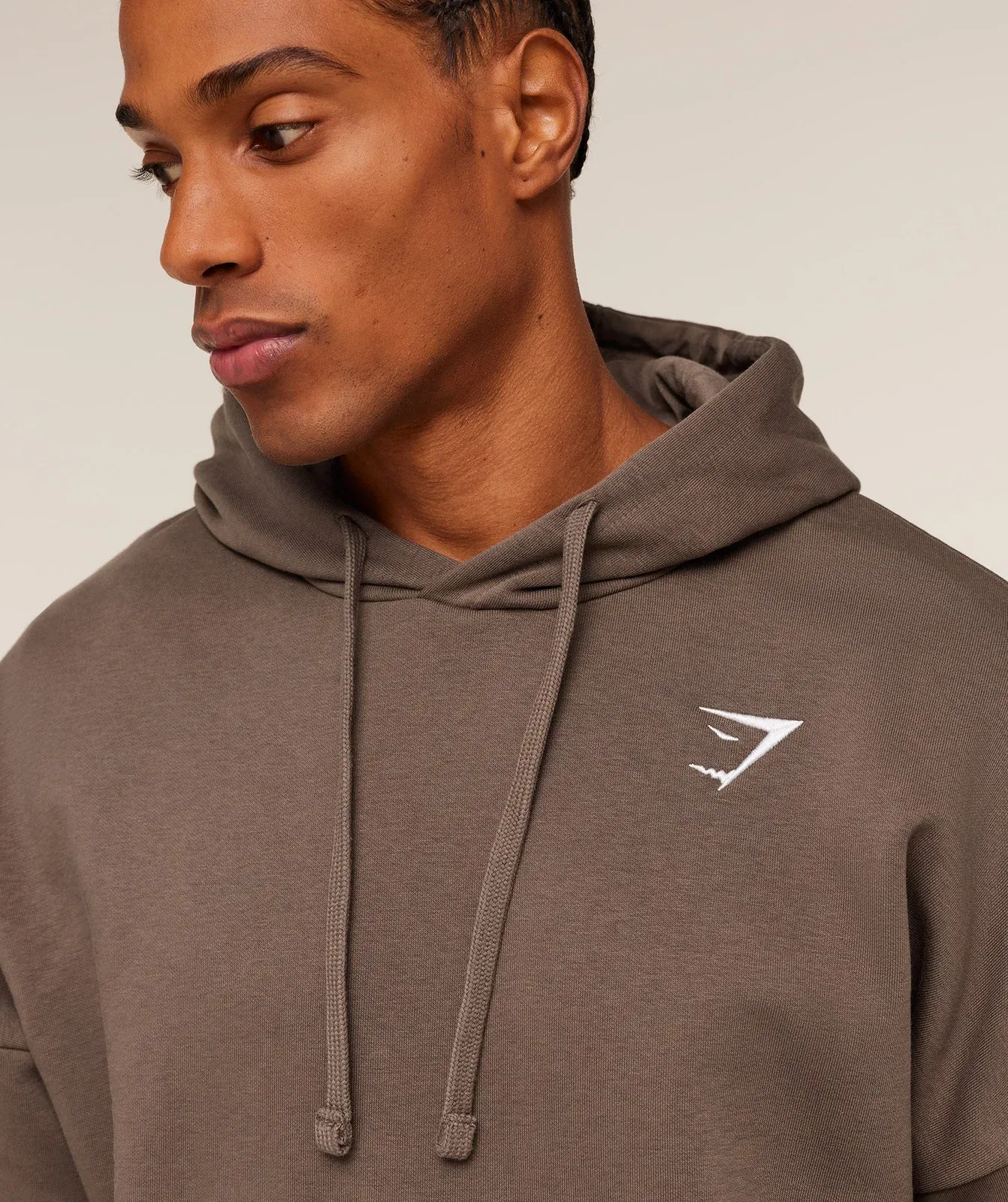 Gymshark Crest Oversized Hoodie - Soft Brown