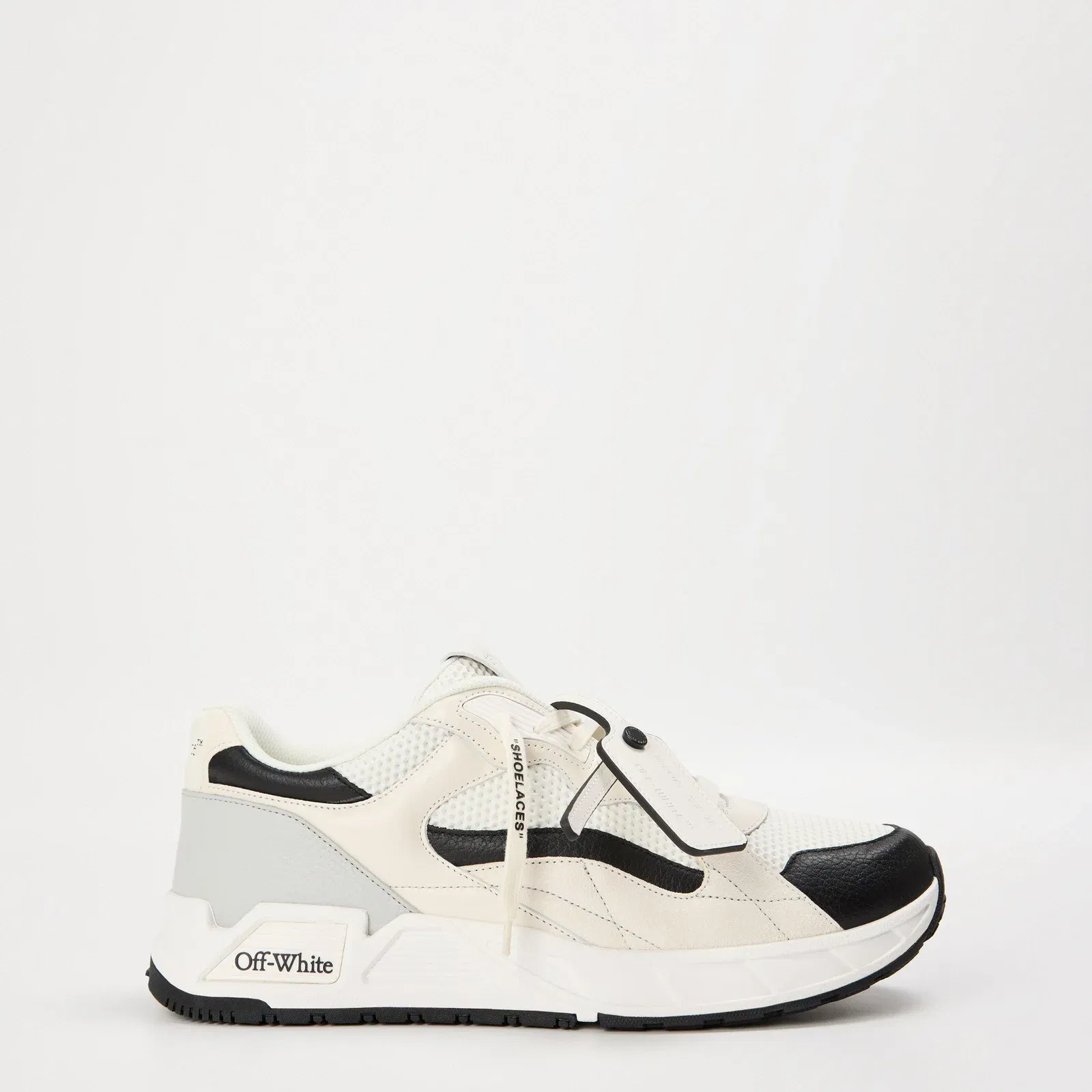 Kick- Panelled Chunky Leather Lace Up Low-Top Trainers