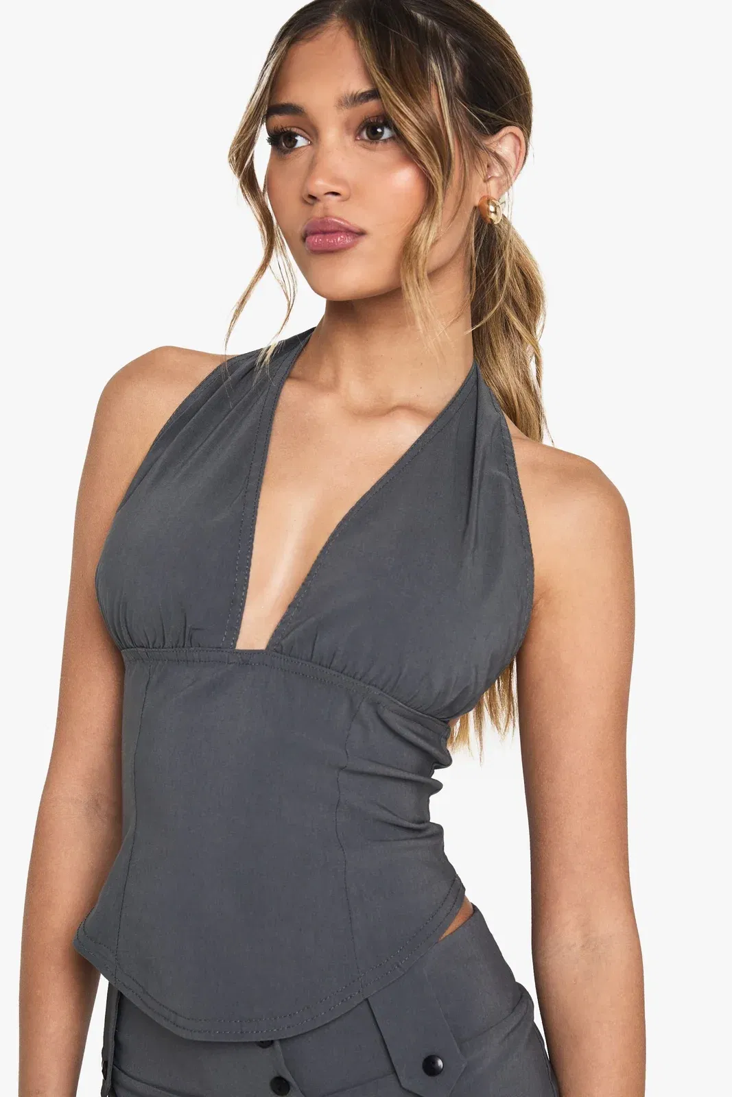Bengaline Halterneck Corset Top