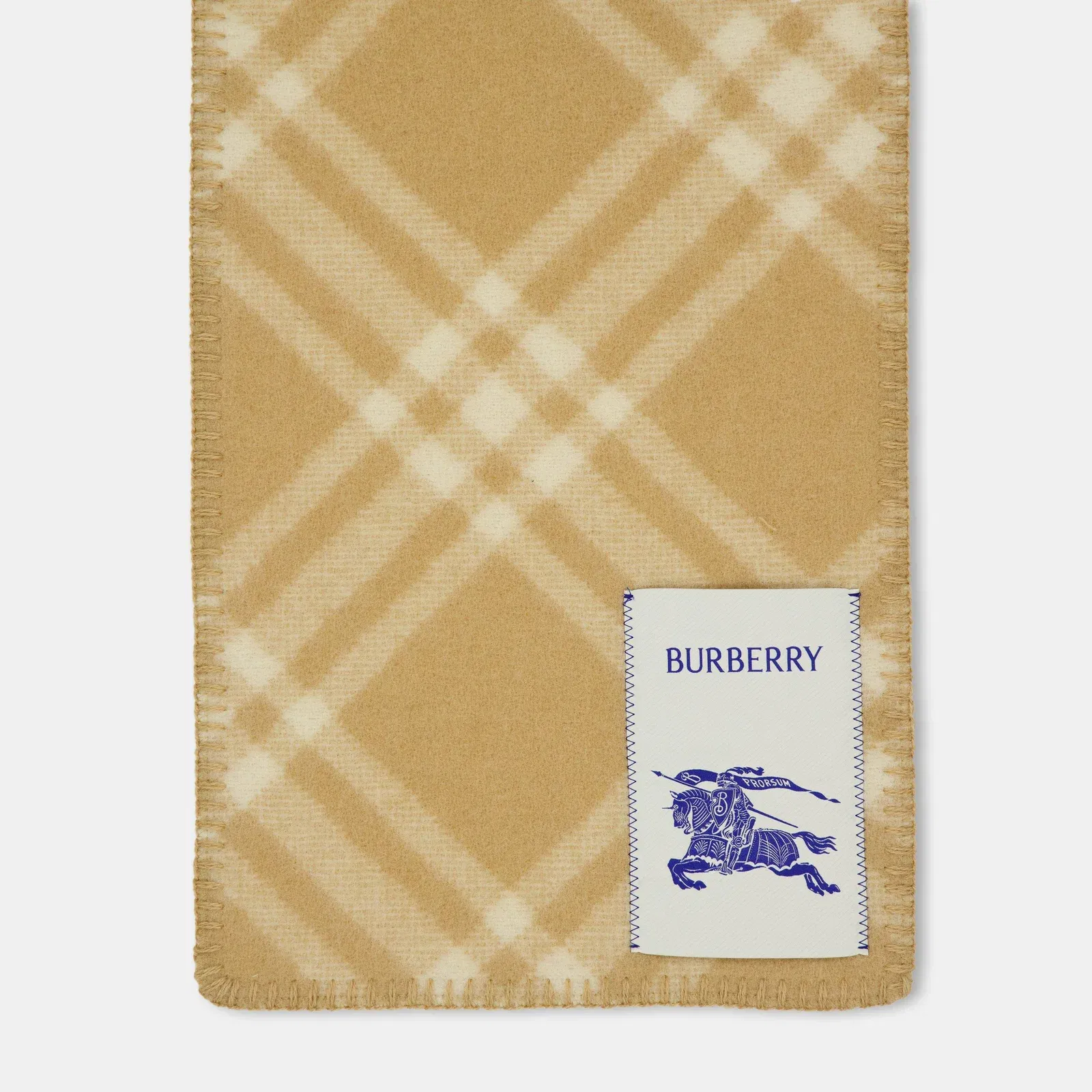 Burb Tri Fold Bar Check Midweight Scarf