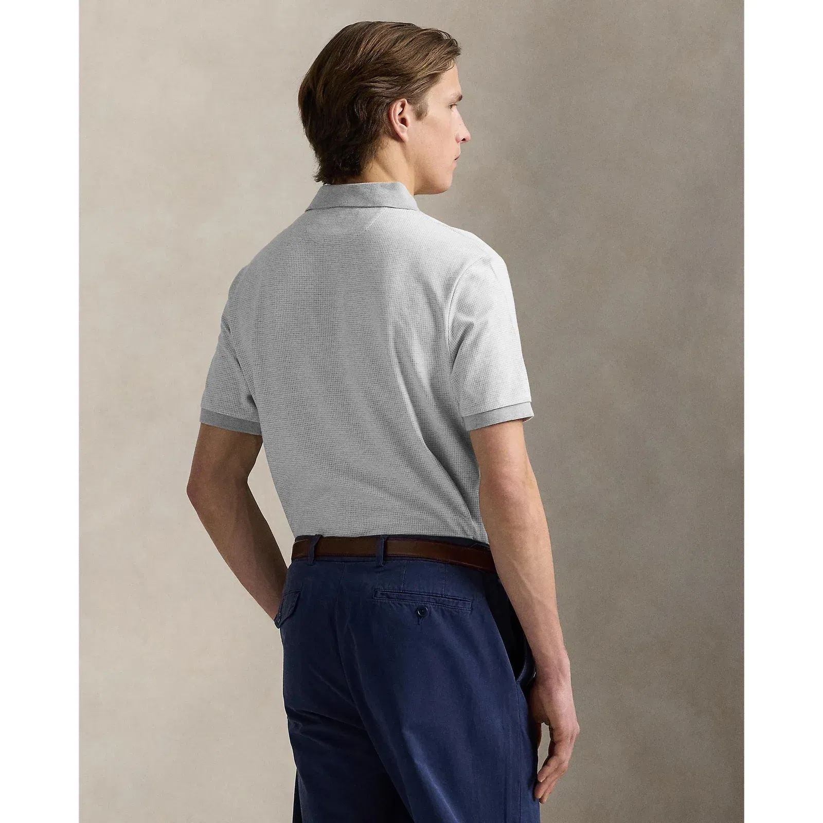 Houndstooth Short-Sleeve Polo Shirt