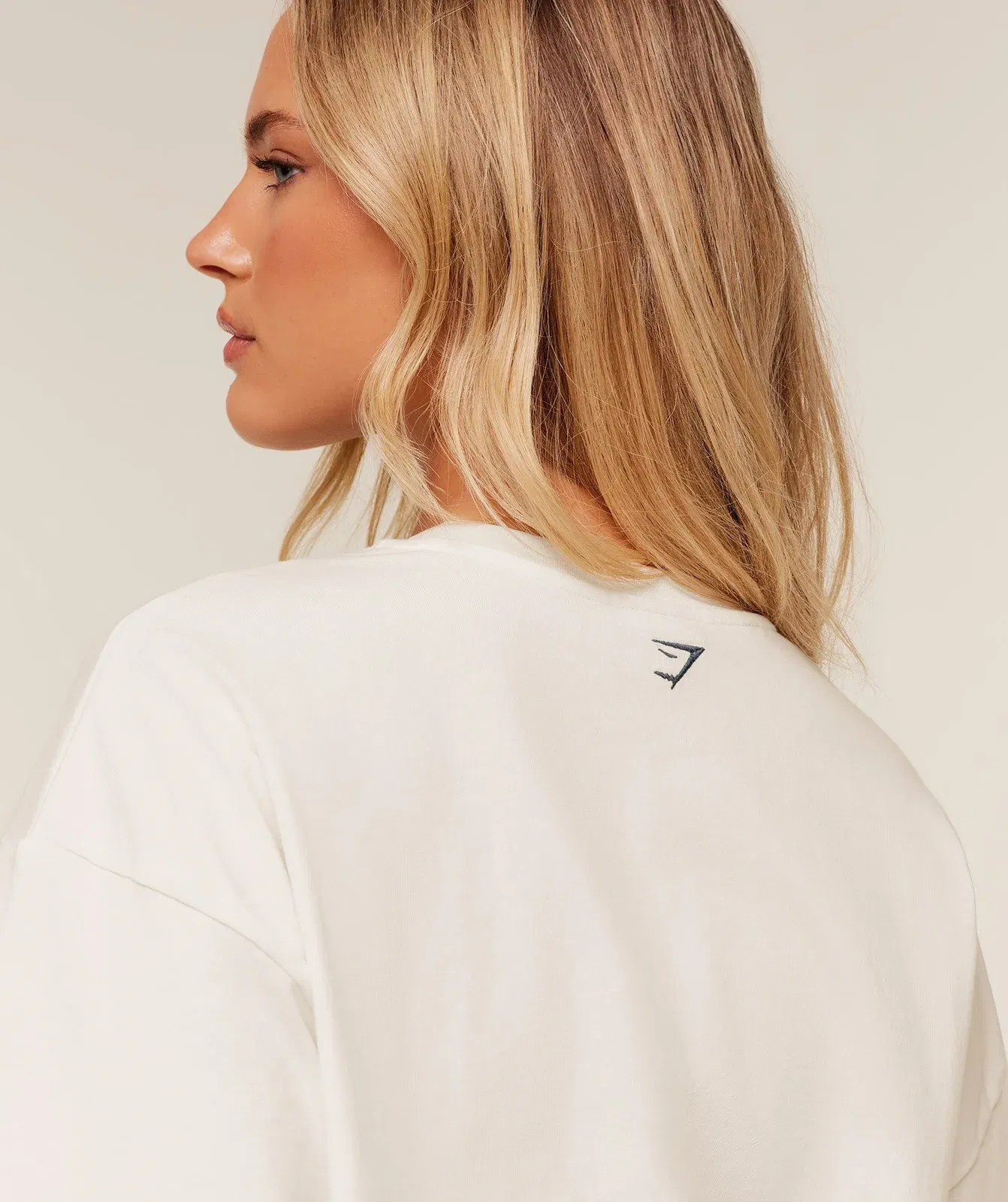 Gymshark Collegiate Graphic T-Shirt - GS Soft White