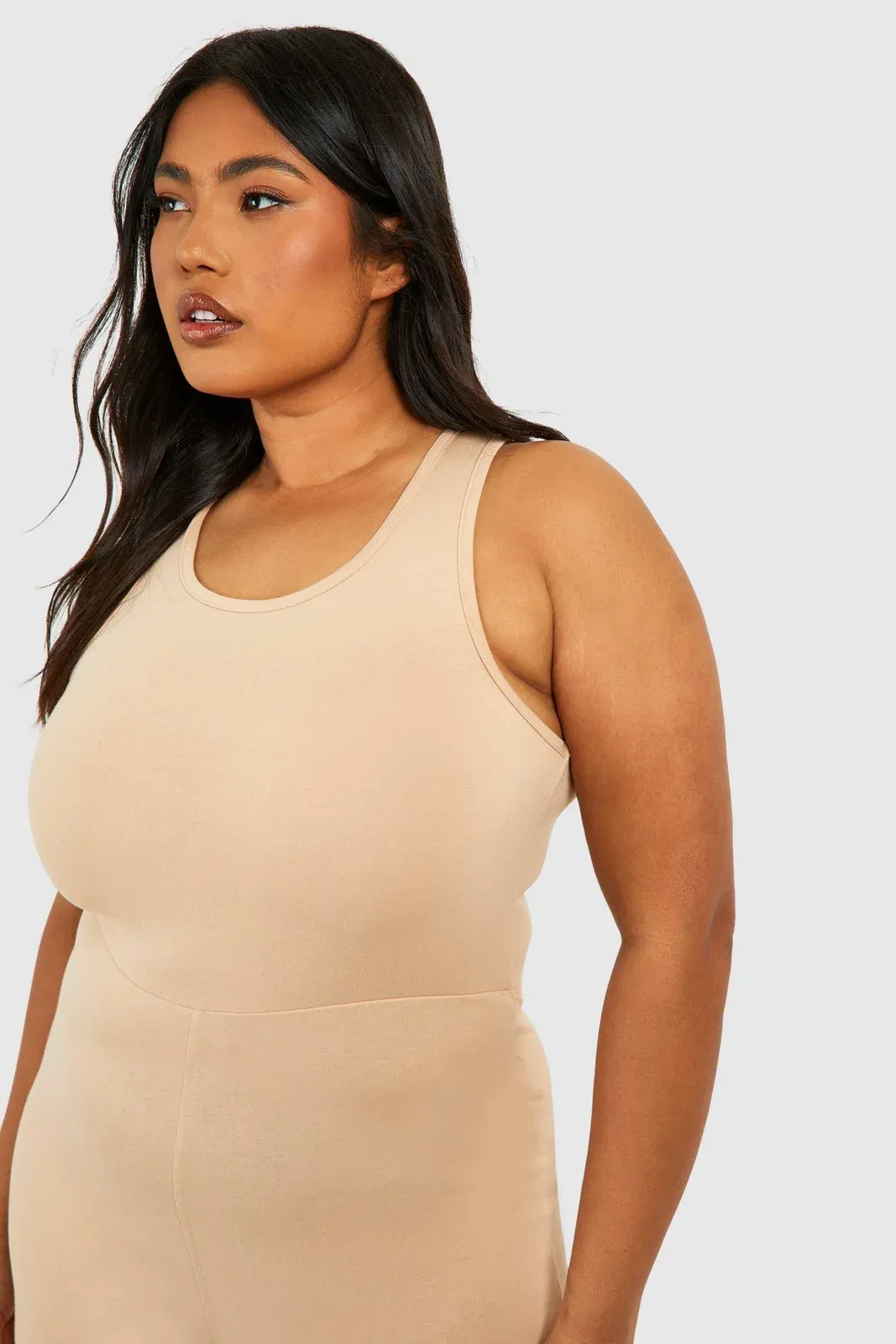 Plus Strappy Cotton Yoga Unitard