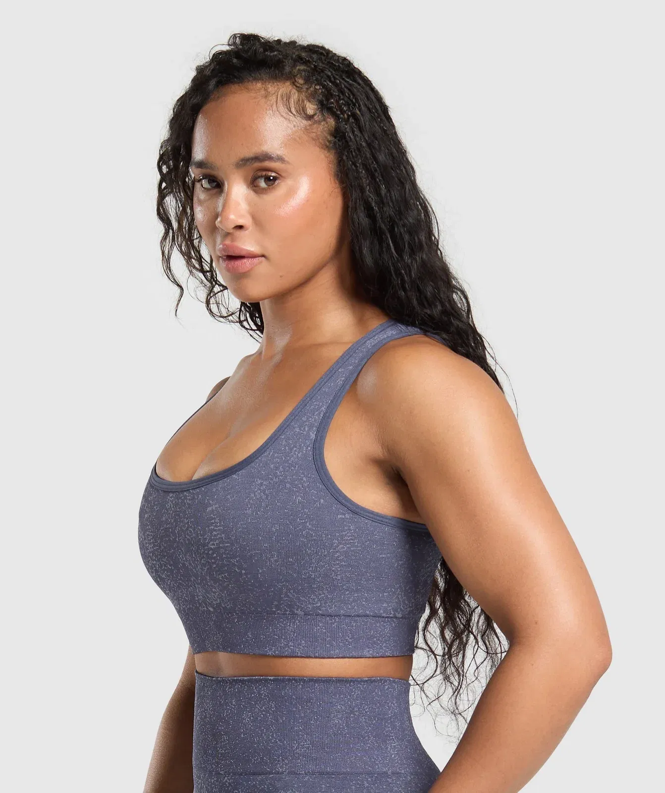 Gymshark Adapt Fleck Sports Bra - Weighted Purple/Metal Purple