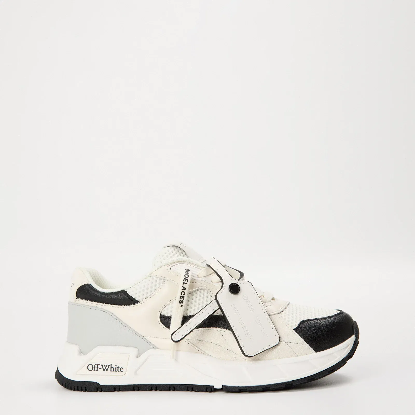 Kick- Panelled Leather Low-Top Trainers