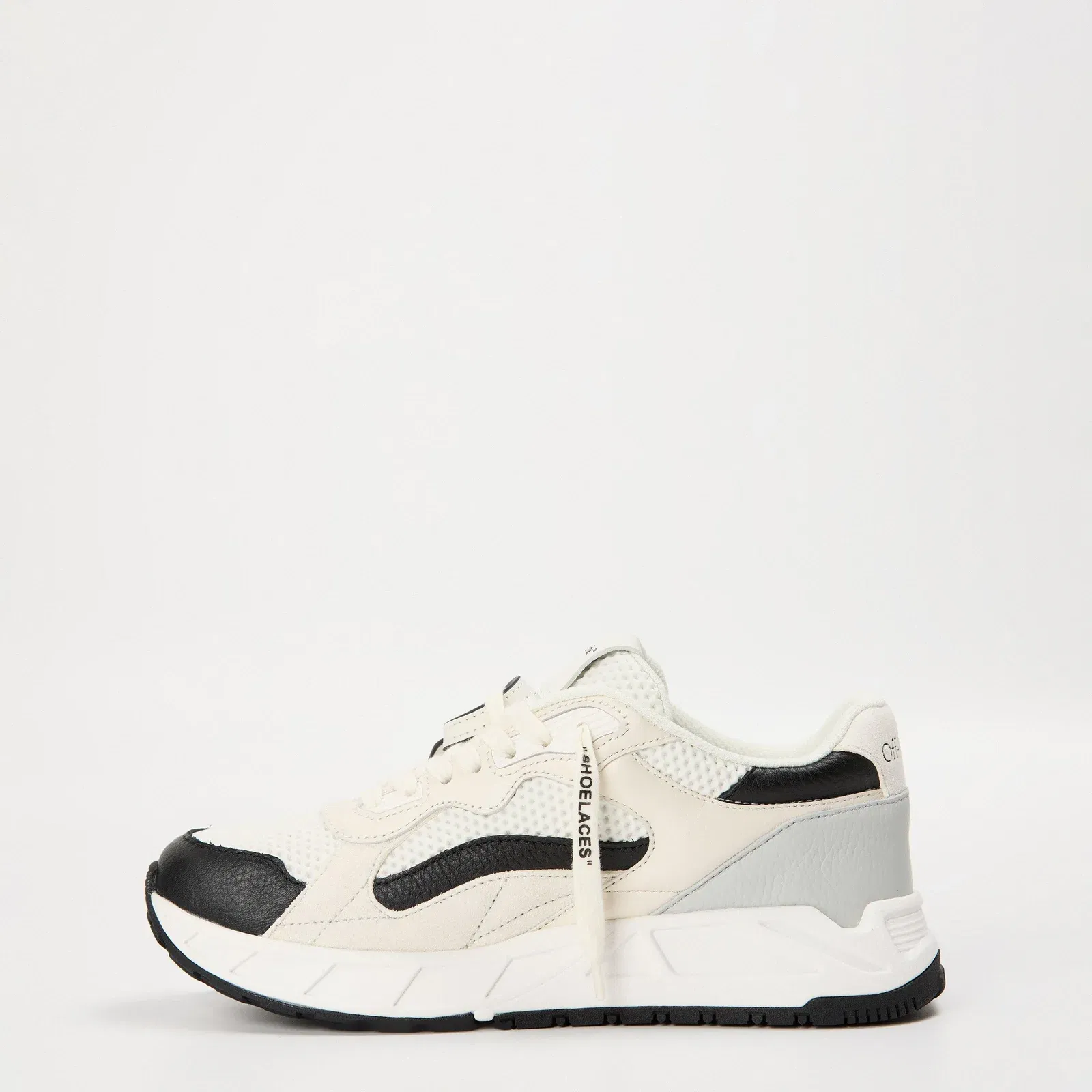 Kick- Panelled Leather Low-Top Trainers
